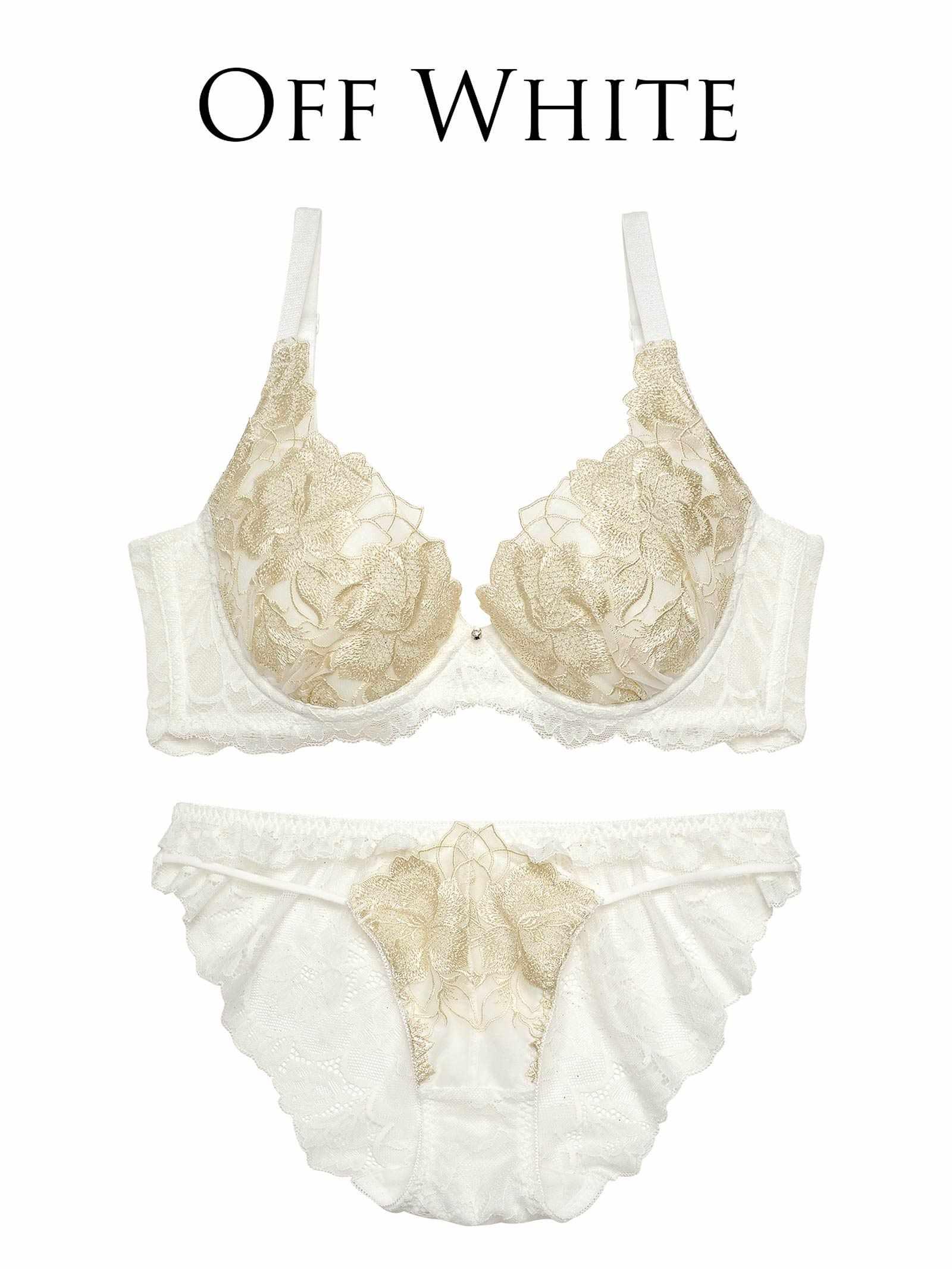 2/7再販!永尾まりや着用【Reinest】グリッターフルールエンブロイダリー育乳脇高★魔法のブラジャー&バック透けフルバックショーツ - 【公式】247Lingerie