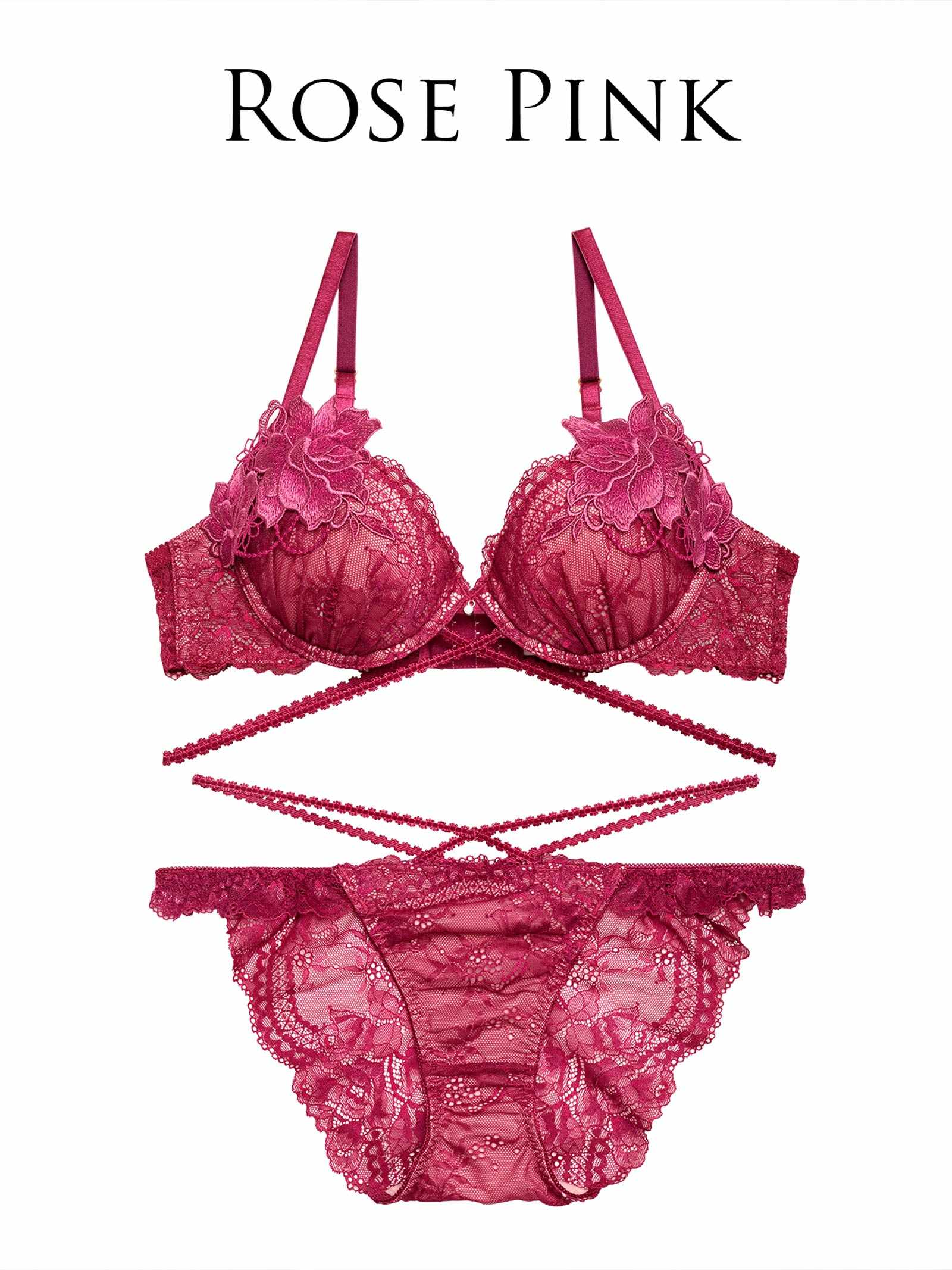 12/11新作!【永尾まりや着用】【Reinest】マジェスティックコードレースブラジャー&バック透けフルバックショーツ