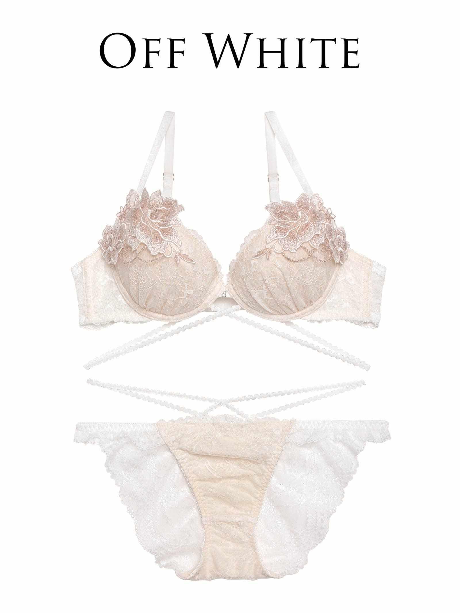 1/8再販!【永尾まりや着用】【Reinest】マジェスティックコードレースブラジャー&バック透けフルバックショーツ - 【公式】247Lingerie