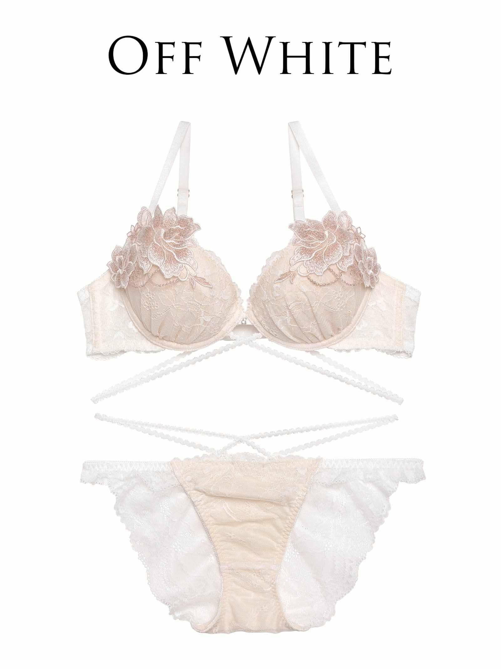 12/11新作!【永尾まりや着用】【Reinest】マジェスティックコードレースブラジャー&バック透けフルバックショーツ