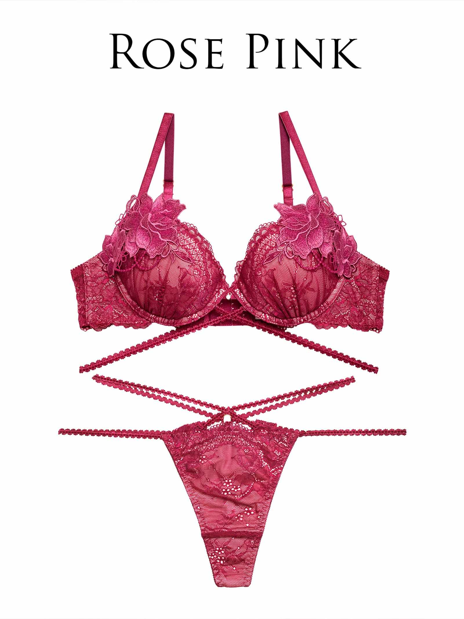 12/11新作!【永尾まりや着用】【Reinest】マジェスティックコードレースブラジャー&バック透けTバックショーツ