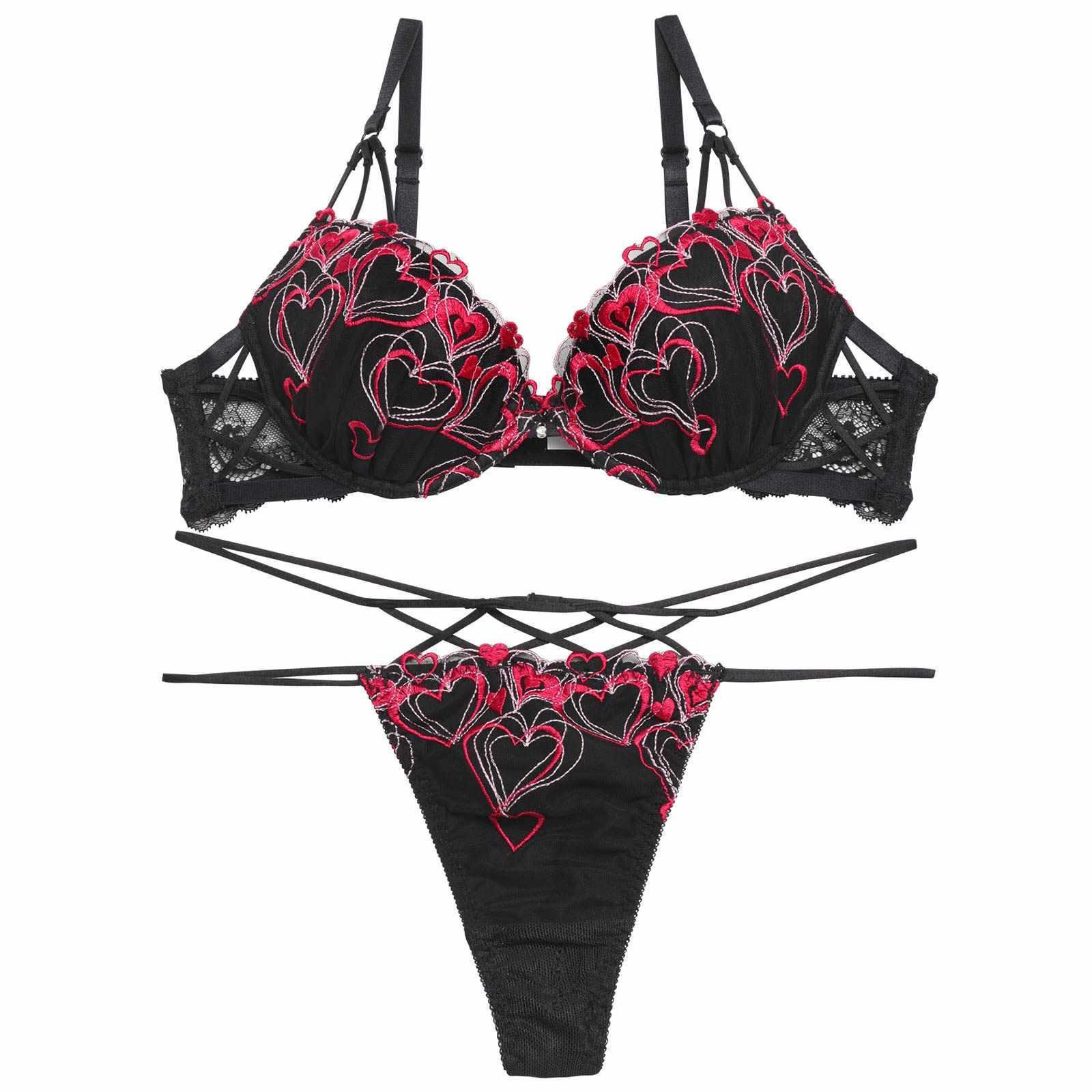 【永尾まりや着用】【Reinest】メルティーハートストリングブラジャー&バック透けTバックショーツ - 【公式】247Lingerie