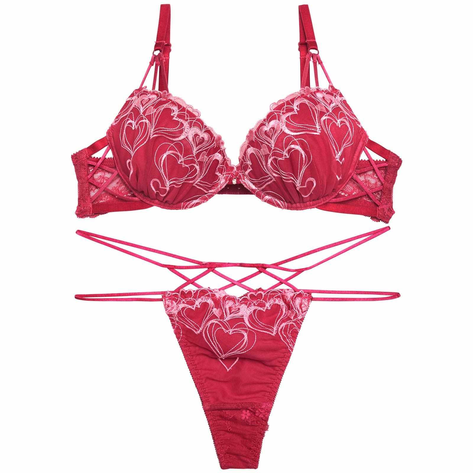 【永尾まりや着用】【Reinest】メルティーハートストリングブラジャー&バック透けTバックショーツ - 【公式】247Lingerie