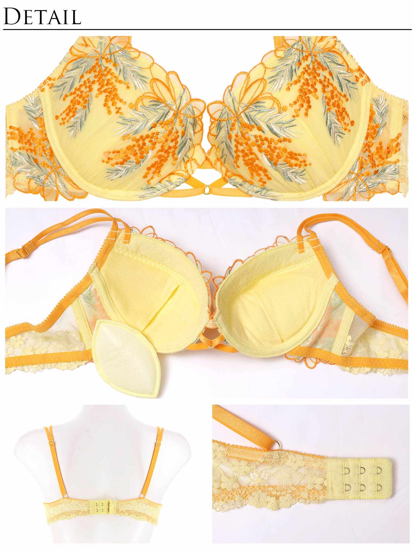 2/5新作!【永尾まりや着用】【Reinest】ノスタルジックフルールブーケブラジャー&バック透けフルバックショーツ