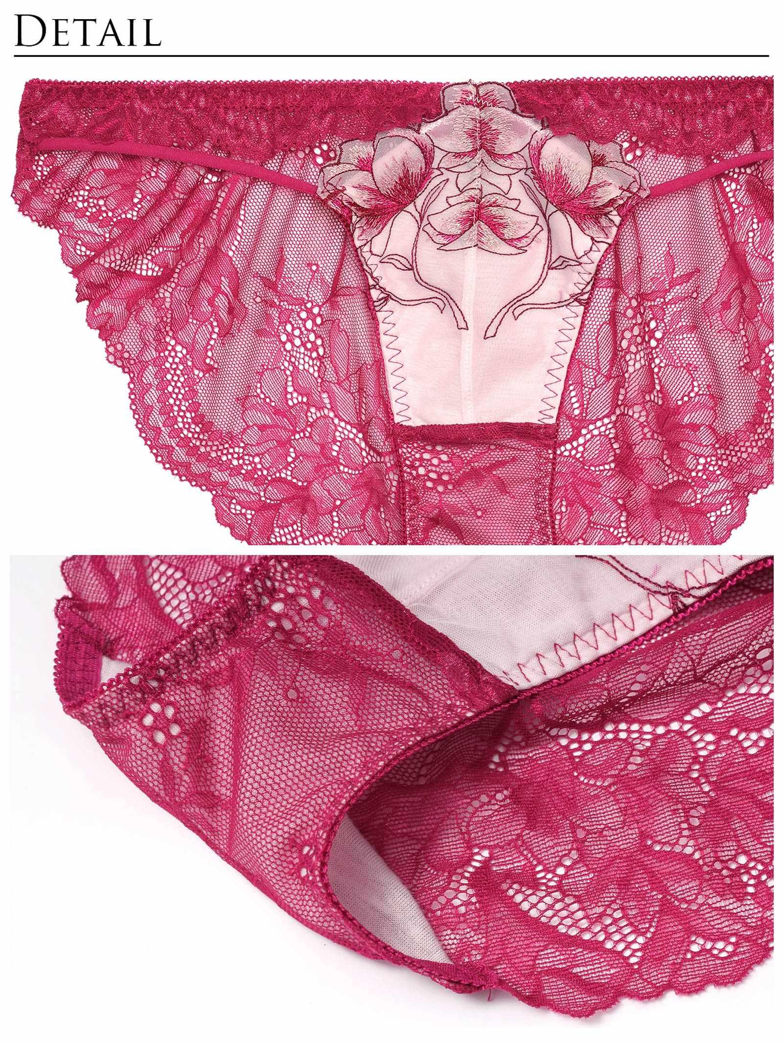 【Reinest】ラグジュアリーブライトペタルブラジャー&バック透けフルバックショーツ - 【公式】247Lingerie