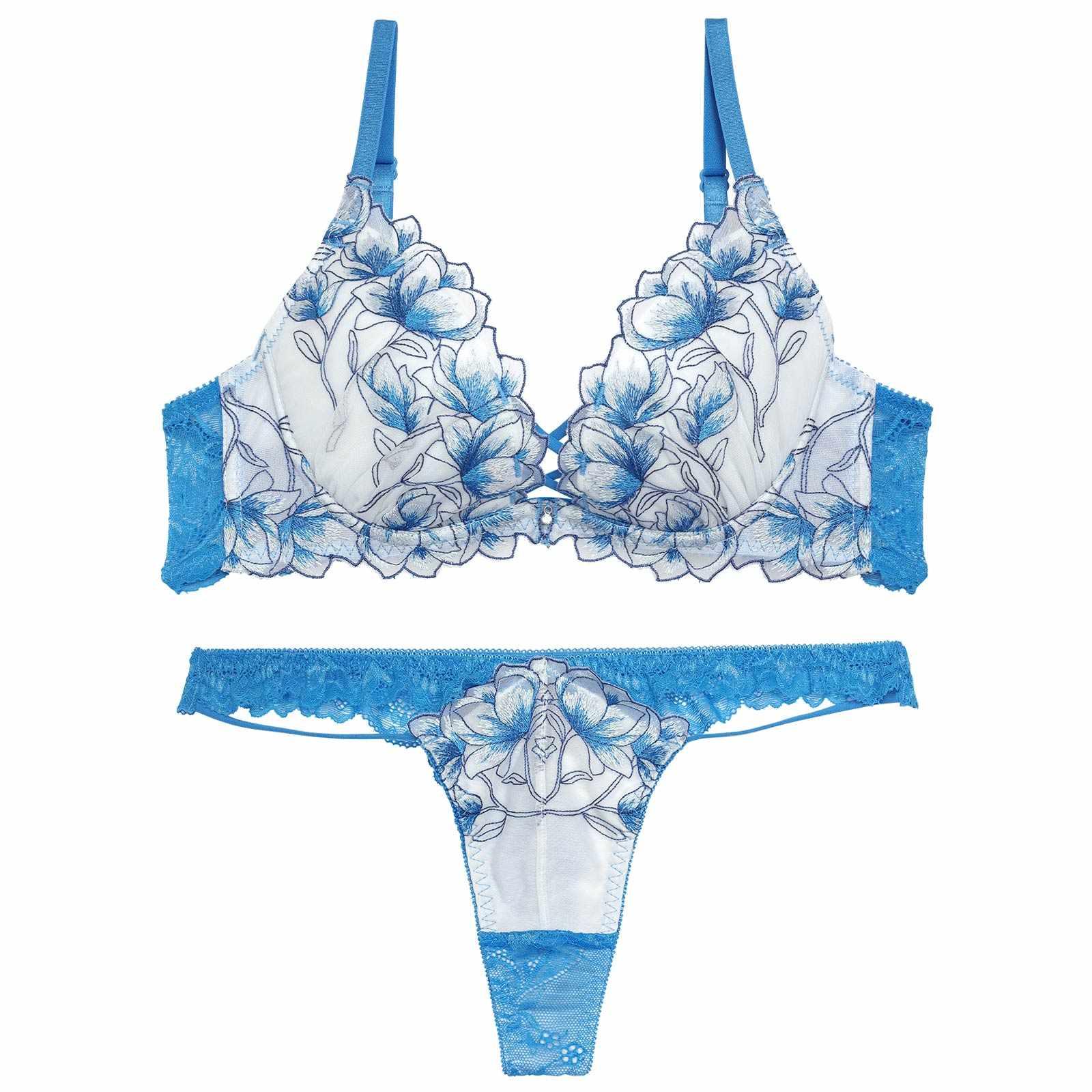 【Reinest】ラグジュアリーブライトペタルブラジャー&バック透けTバックショーツ - 【公式】247Lingerie