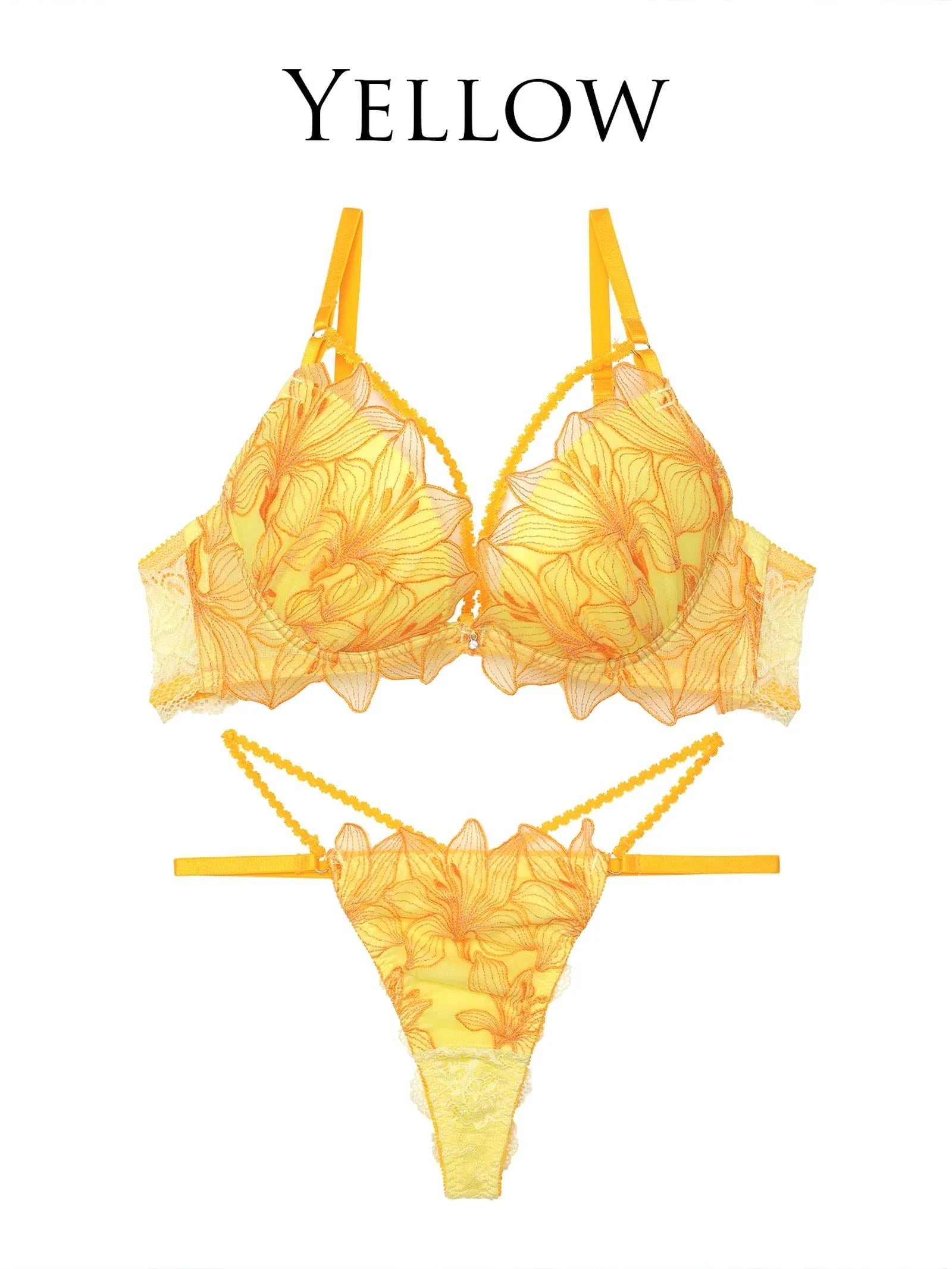 2/19再販!【Reinest】セレスティアルリリーコードブラジャー&バック透けTバックショーツ - 【公式】247Lingerie