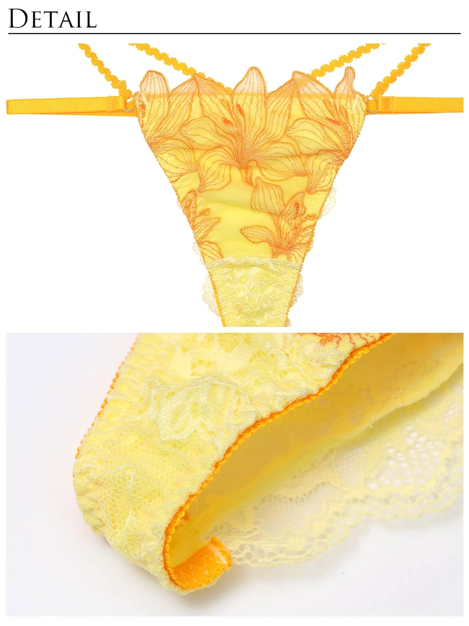 2/19再販!【Reinest】セレスティアルリリーコードブラジャー&バック透けTバックショーツ - 【公式】247Lingerie