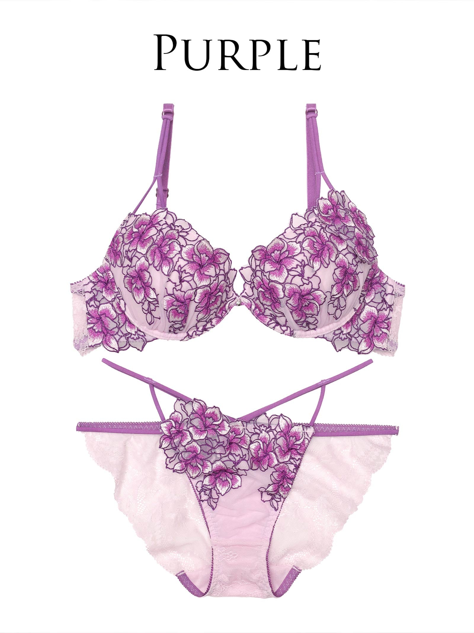 6/19再販!!【永尾まりや着用】【Reinest】シャインブロッサムストリングブラジャー&バック透けフルバックショーツ