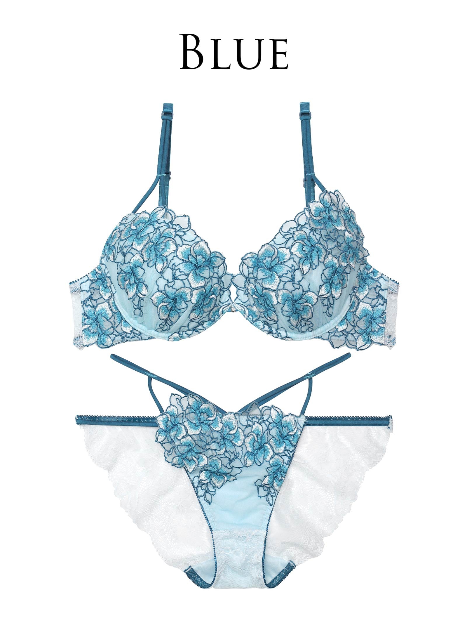 6/19再販!!【永尾まりや着用】【Reinest】シャインブロッサムストリングブラジャー&バック透けフルバックショーツ