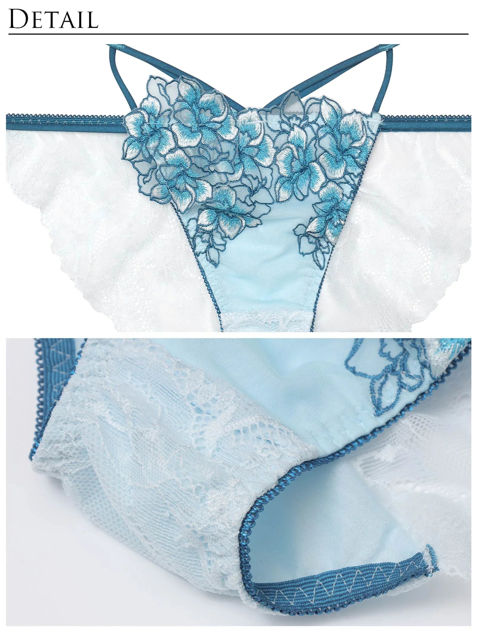 【永尾まりや着用】【Reinest】シャインブロッサムストリングブラジャー&バック透けフルバックショーツ - 【公式】247Lingerie