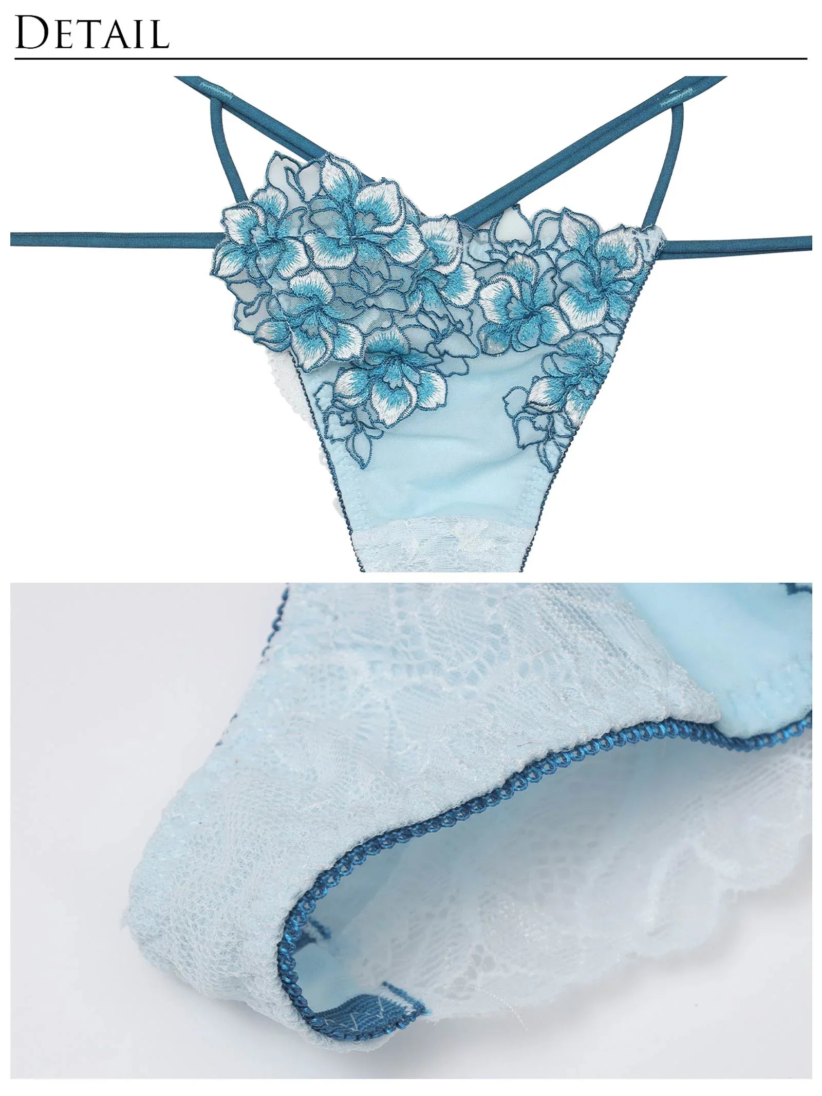 【永尾まりや着用】【Reinest】シャインブロッサムストリングブラジャー&バック透けTバックショーツ - 【公式】247Lingerie