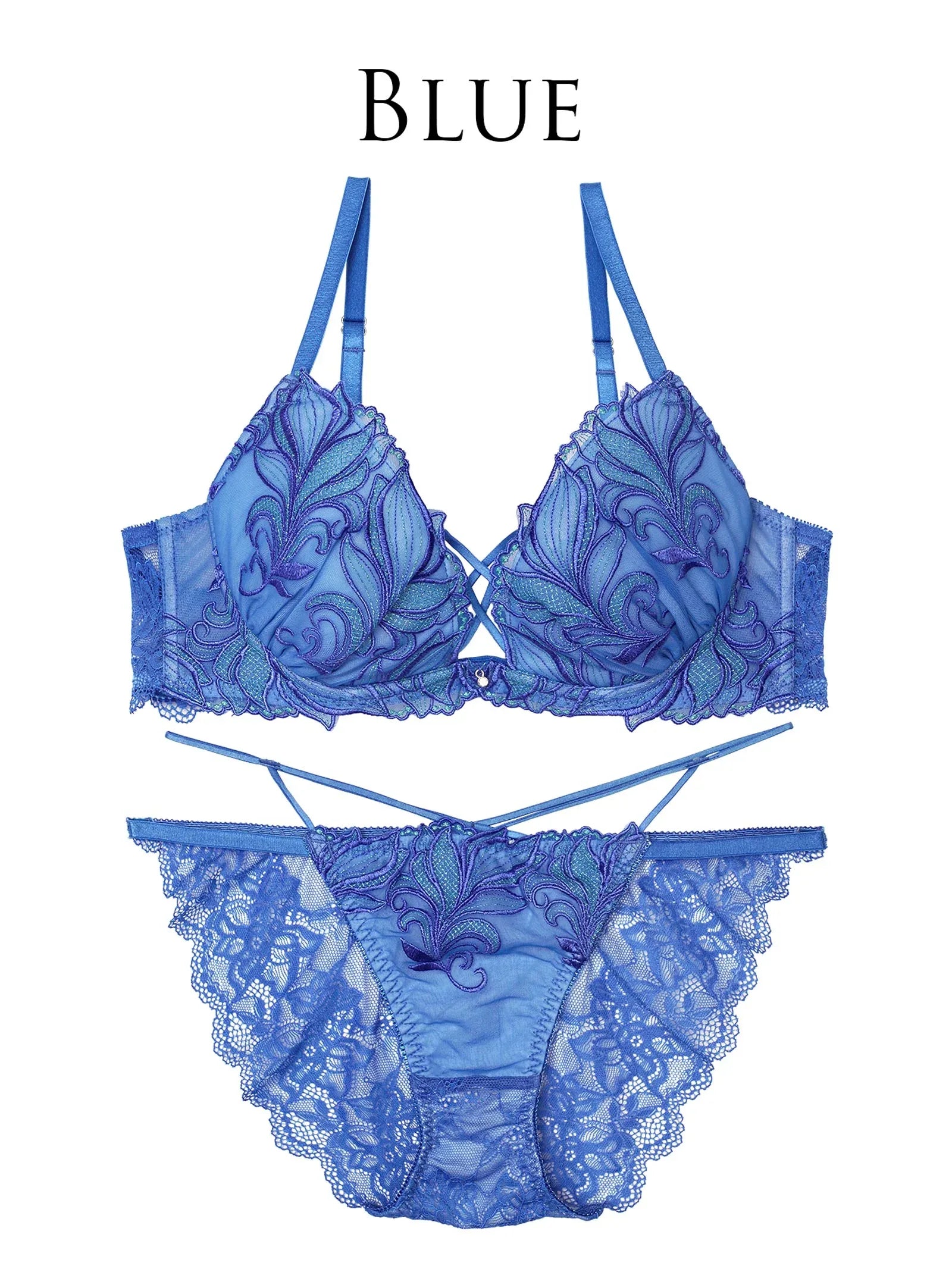 7/23新作!!【永尾まりや着用】【Reinest】シャイニーフェザーリーフブラジャー&バック透けフルバックショーツ