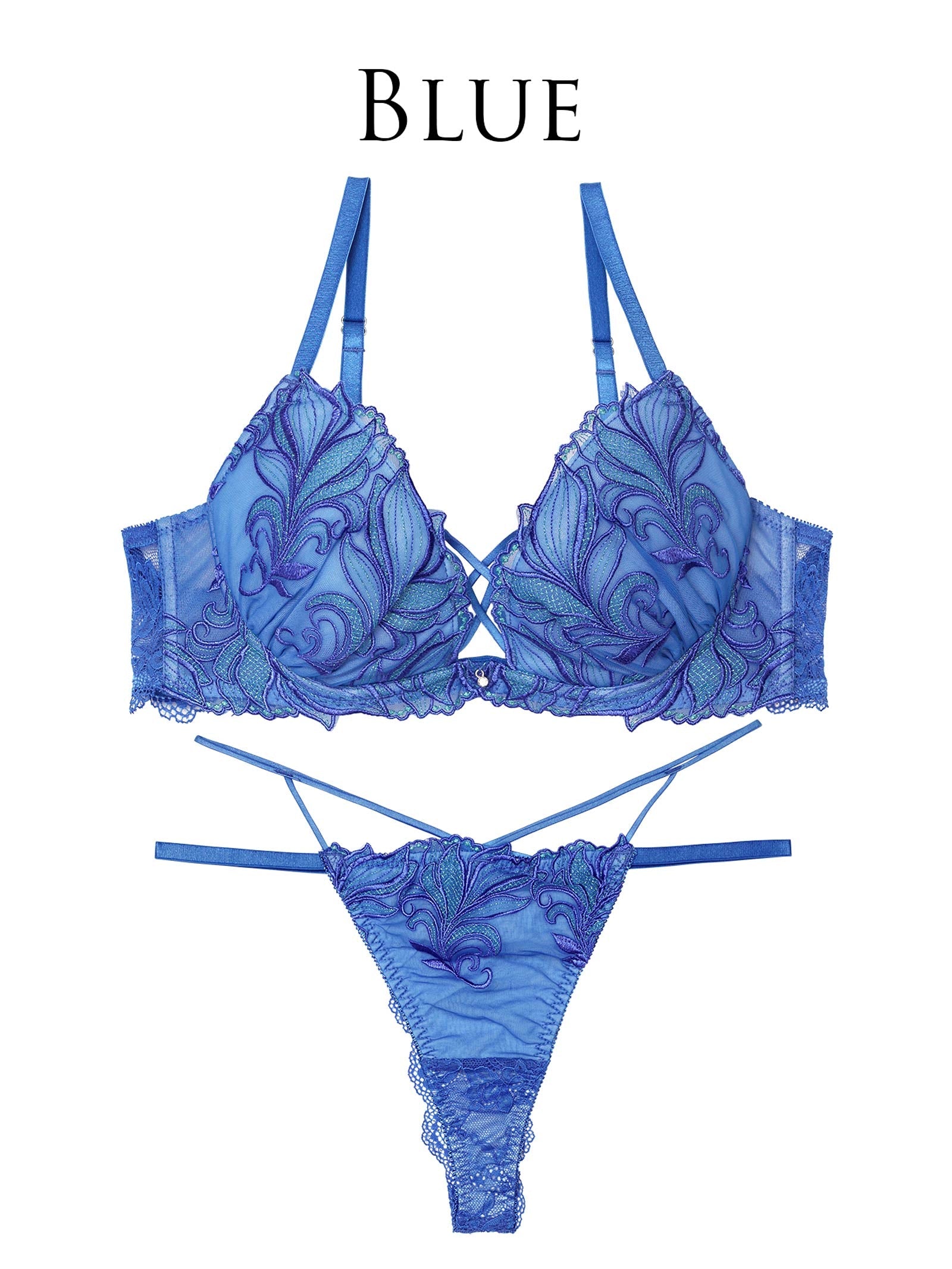 7/23新作!!【永尾まりや着用】【Reinest】シャイニーフェザーリーフブラジャー&バック透けTバックショーツ