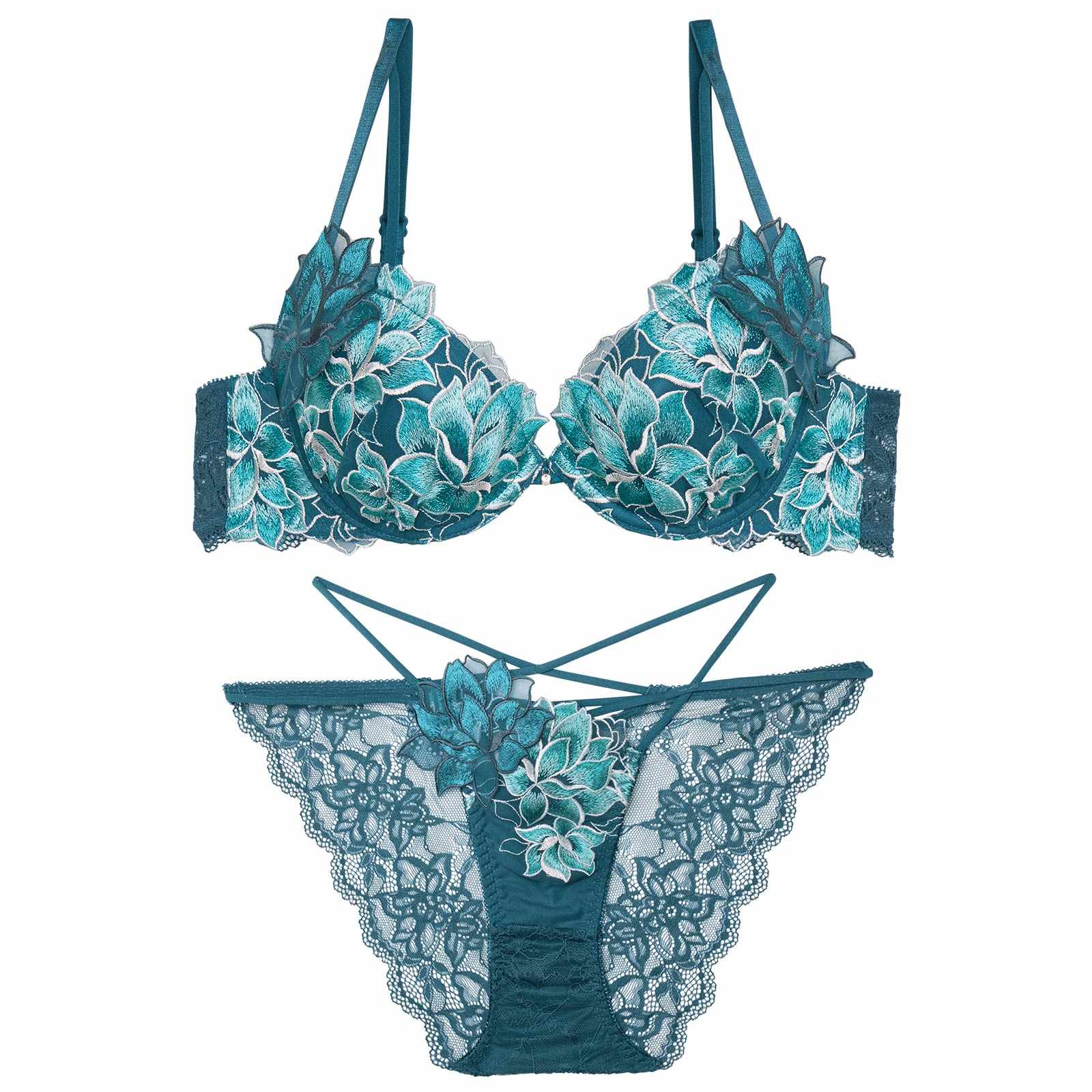 11/13再販!【永尾まりや着用】【Reinest】グラマラスピオニーコードブラジャー&バック透けフルバックショーツ