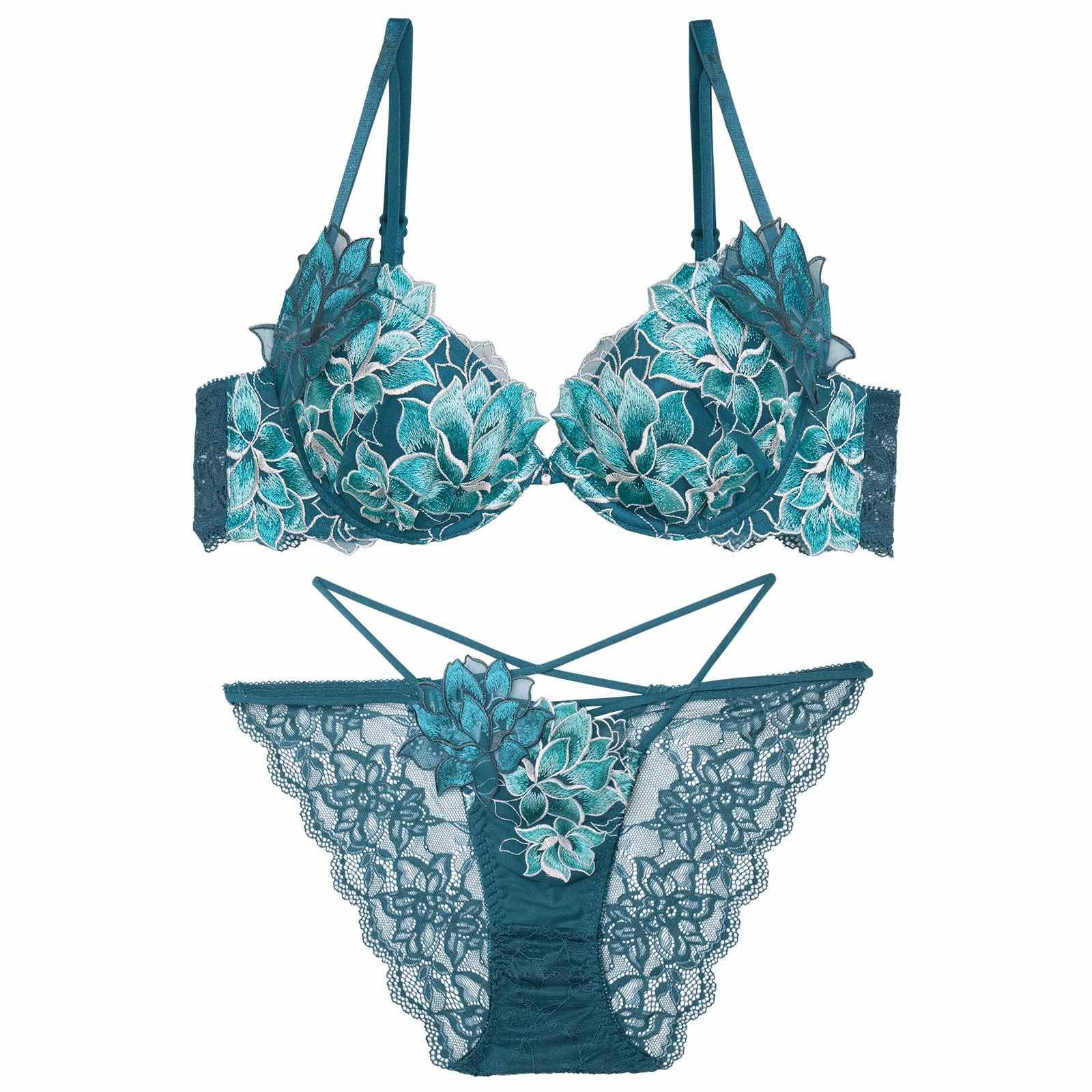 【永尾まりや着用】【Reinest】グラマラスピオニーコードブラジャー&バック透けフルバックショーツ