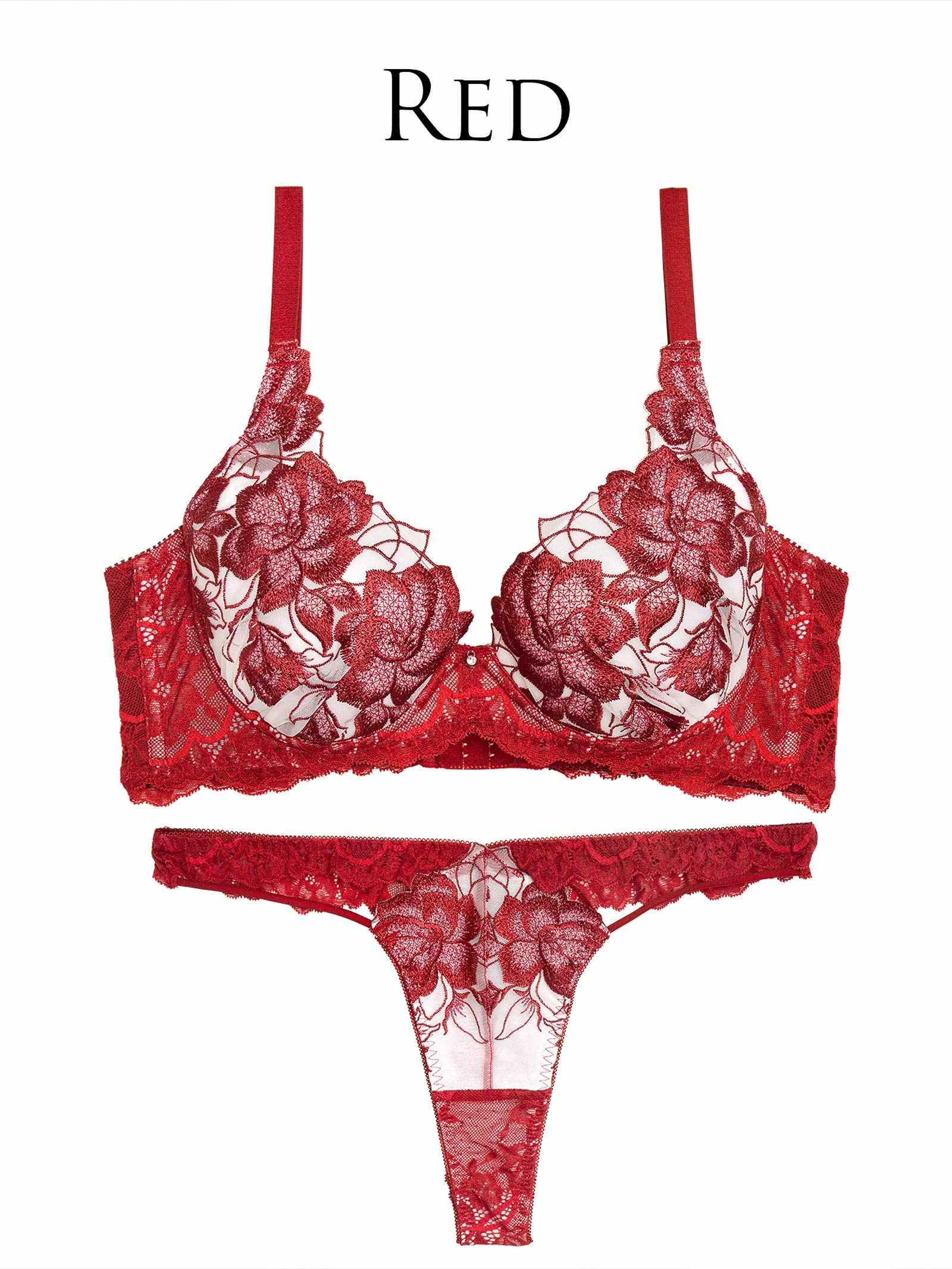 11/21新作!【Reinest】グラマラスピオニーカットストリング育乳脇高★魔法のブラジャー&バック透けTバックショーツ