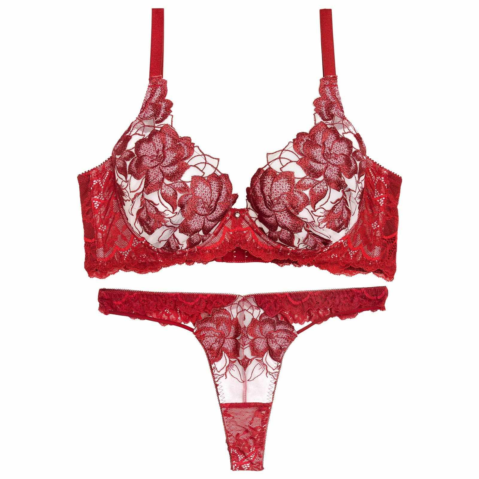 2/10再販!【Reinest】グラマラスピオニーカットストリング育乳脇高★魔法のブラジャー&バック透けTバックショーツ