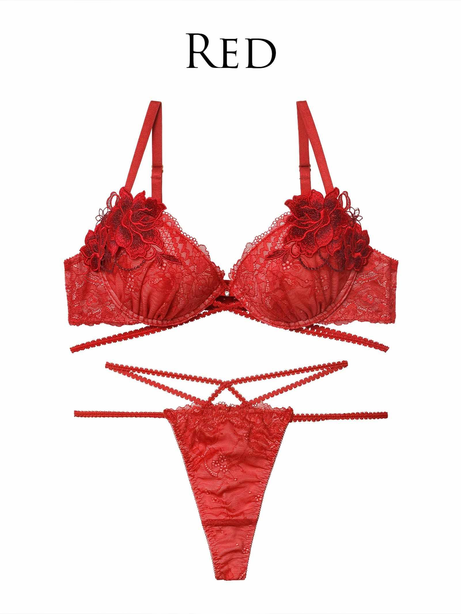 12/10新作!【永尾まりや着用】【Reinest】マジェスティックコードレースブラジャー&バック透けTバックショーツ