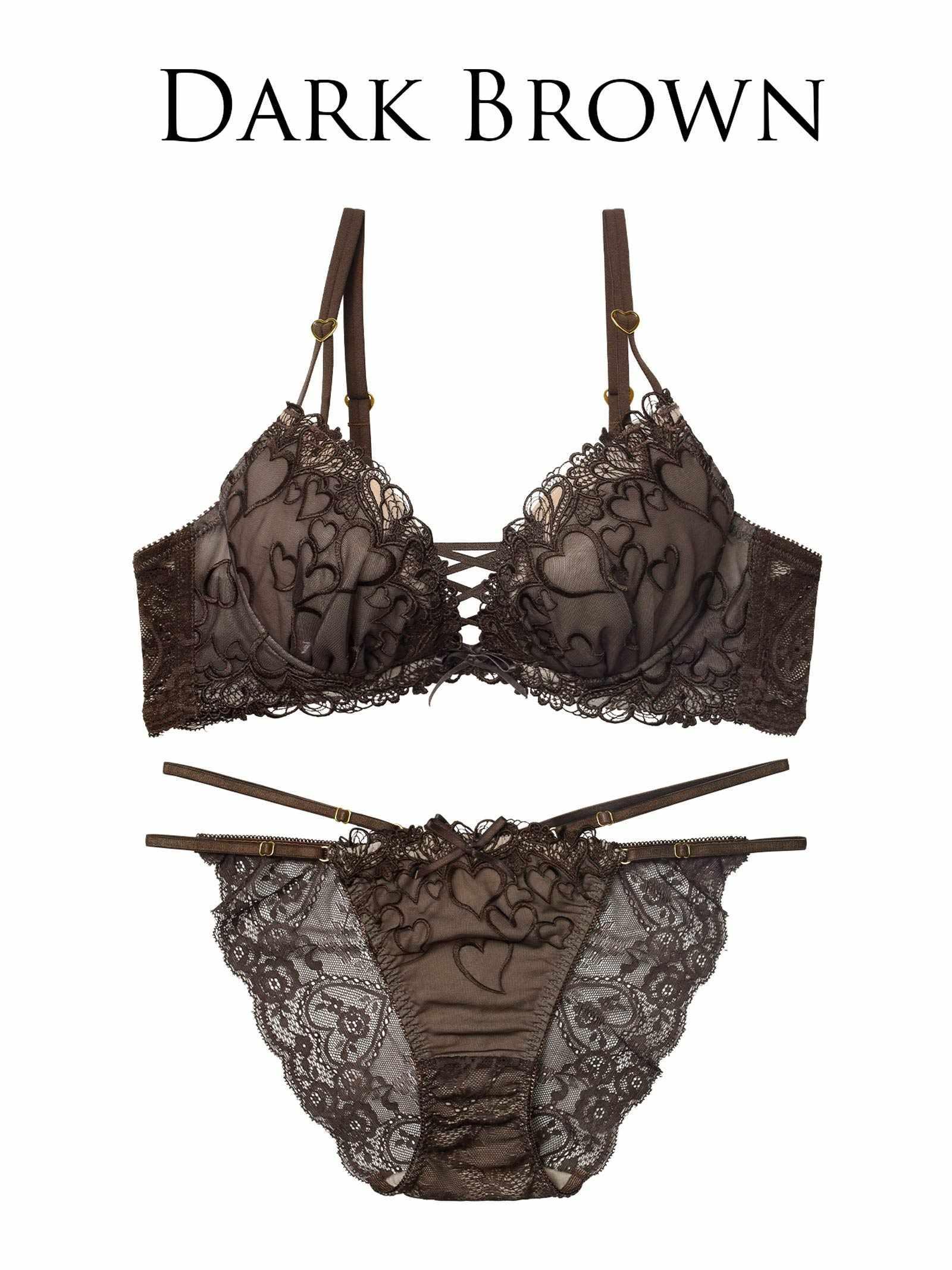 1/14新作!【永尾まりや着用】【Reinest】スピンドルクイーンハートブラジャー&バック透けフルバックショーツ - 【公式】247Lingerie