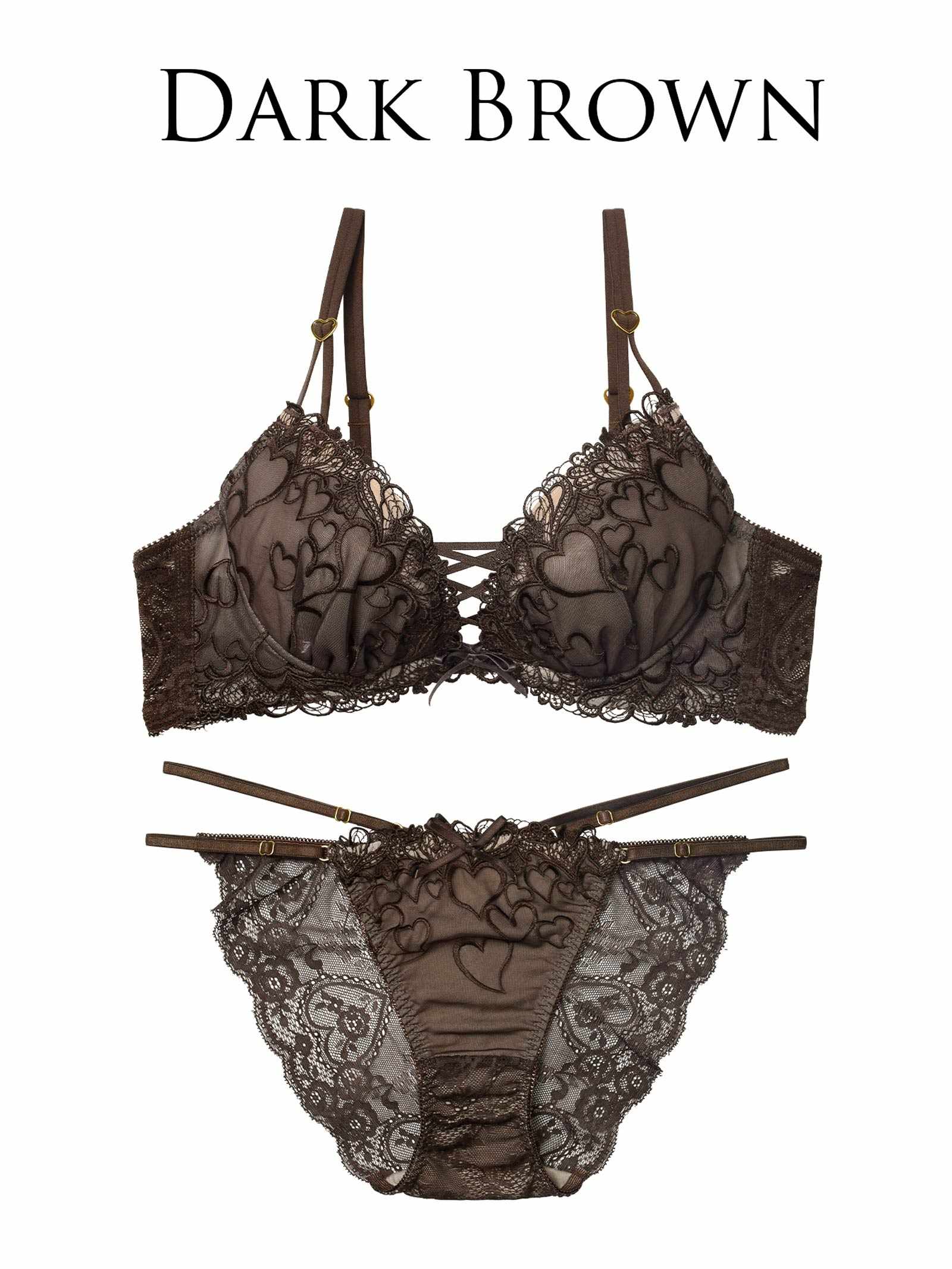 1/14新作!【永尾まりや着用】【Reinest】スピンドルクイーンハートブラジャー&バック透けフルバックショーツ