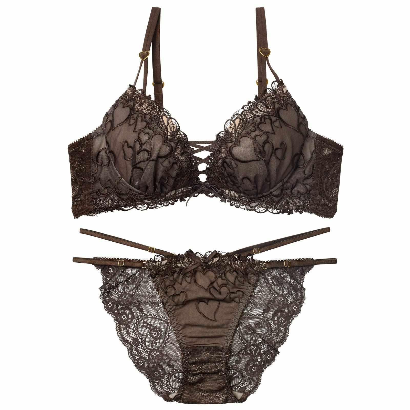 1/14新作!【永尾まりや着用】【Reinest】スピンドルクイーンハートブラジャー&バック透けフルバックショーツ - 【公式】247Lingerie