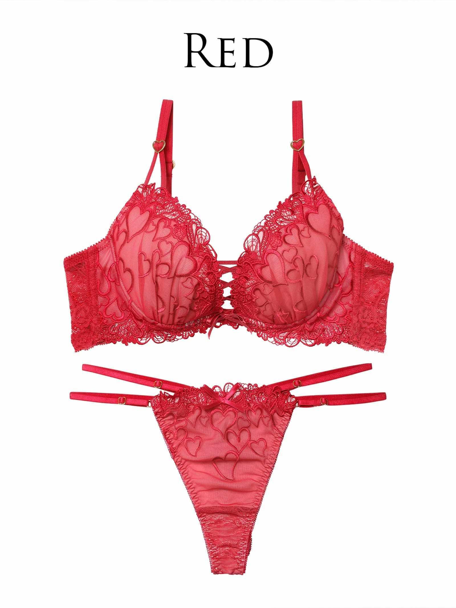 1/14新作!【永尾まりや着用】【Reinest】スピンドルクイーンハートブラジャー&バック透けTバックショーツ - 【公式】247Lingerie