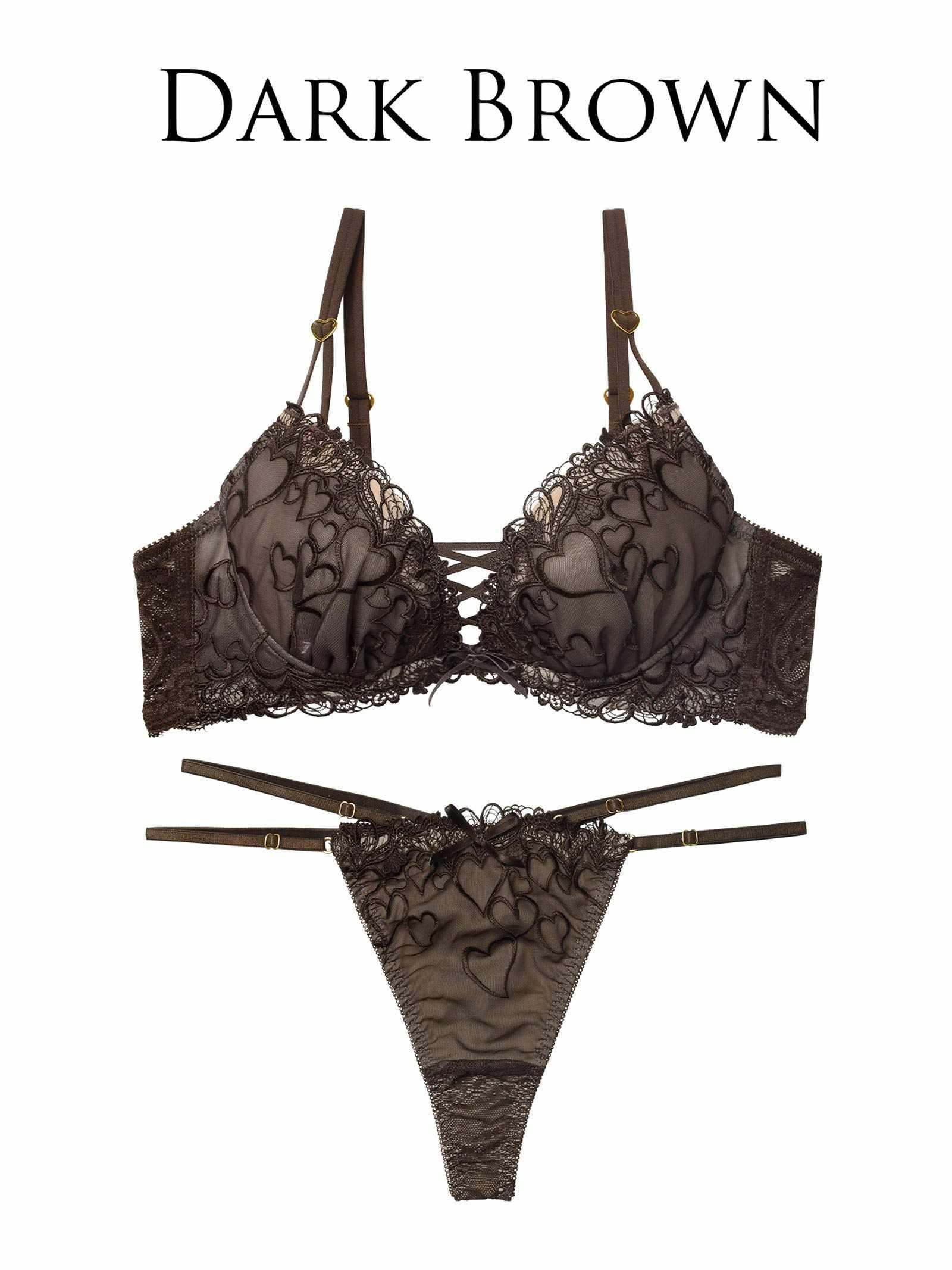 1/14新作!【永尾まりや着用】【Reinest】スピンドルクイーンハートブラジャー&バック透けTバックショーツ - 【公式】247Lingerie