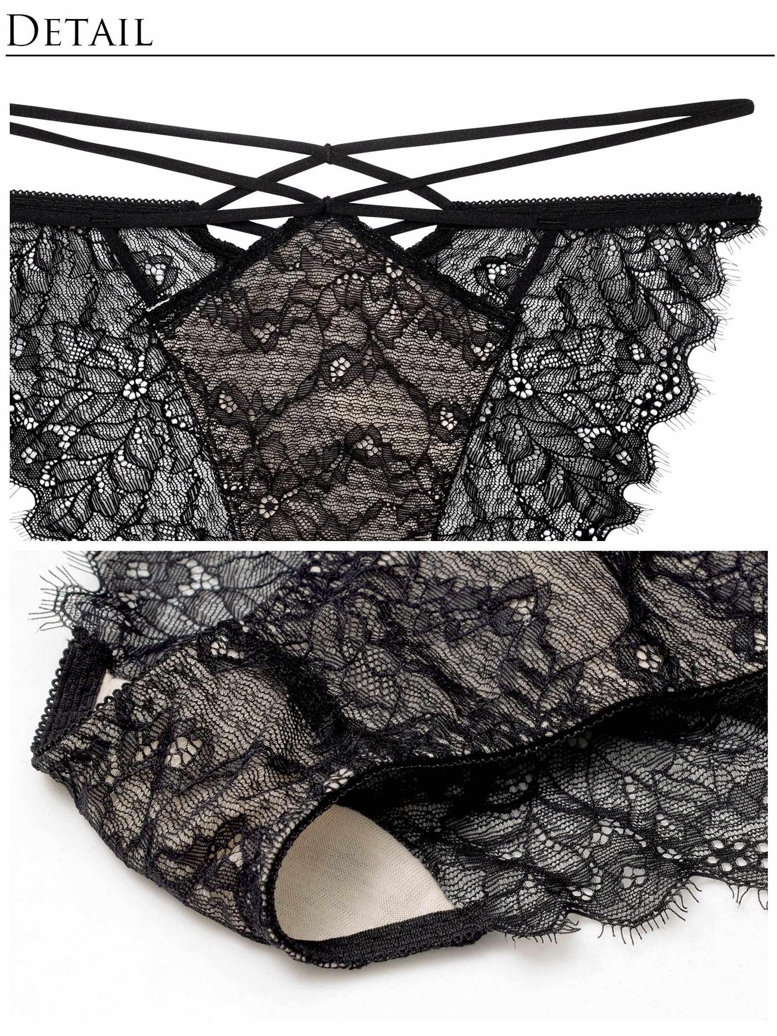 12/22新作!【Reinest】グラマラスフェザーローズブラジャー&バック透けフルバックショーツ