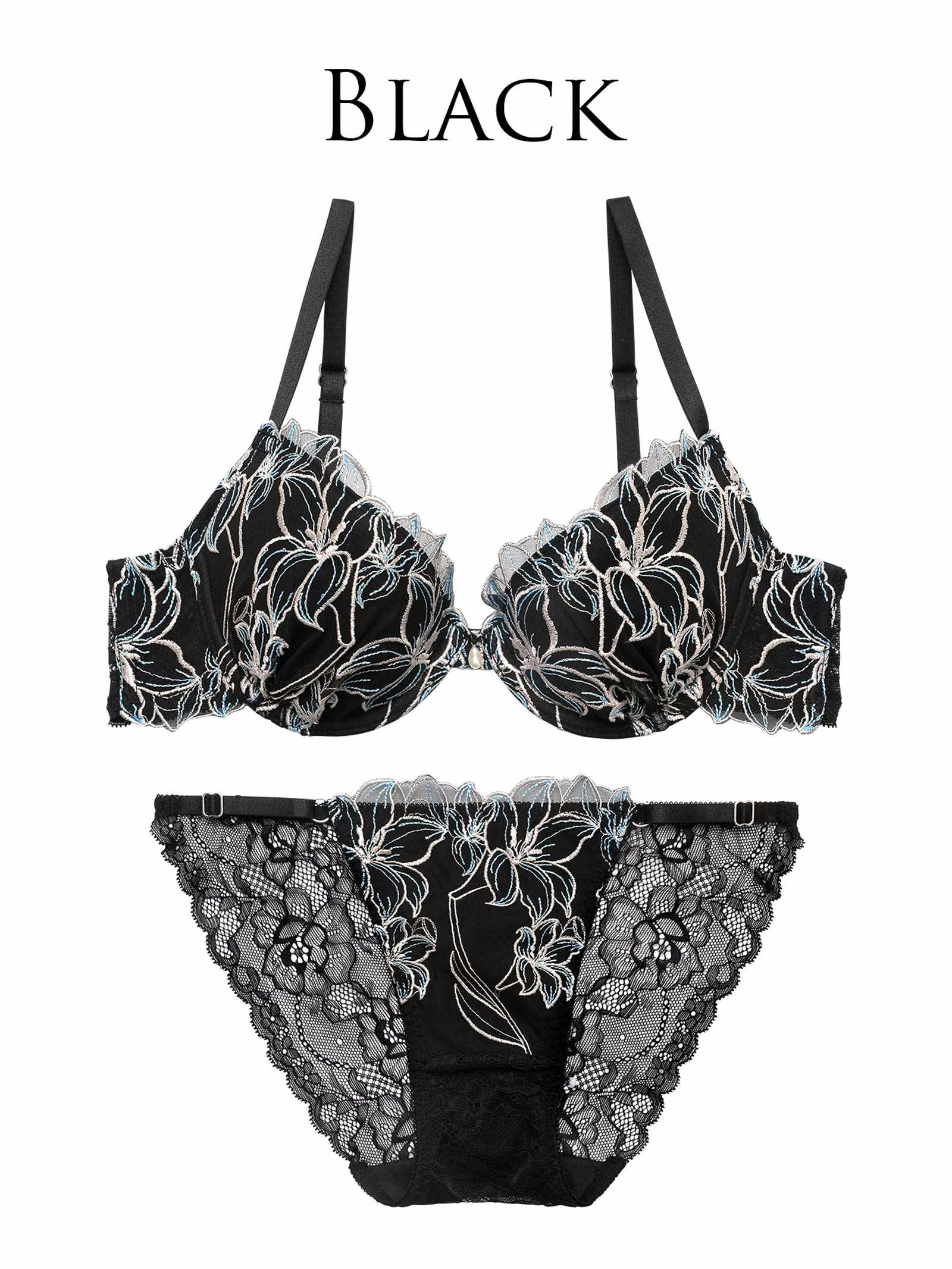 4/1新作!【永尾まりや着用】【Reinest】グラマラスビビッドブロッサムブラジャー&バック透けフルバックショーツ