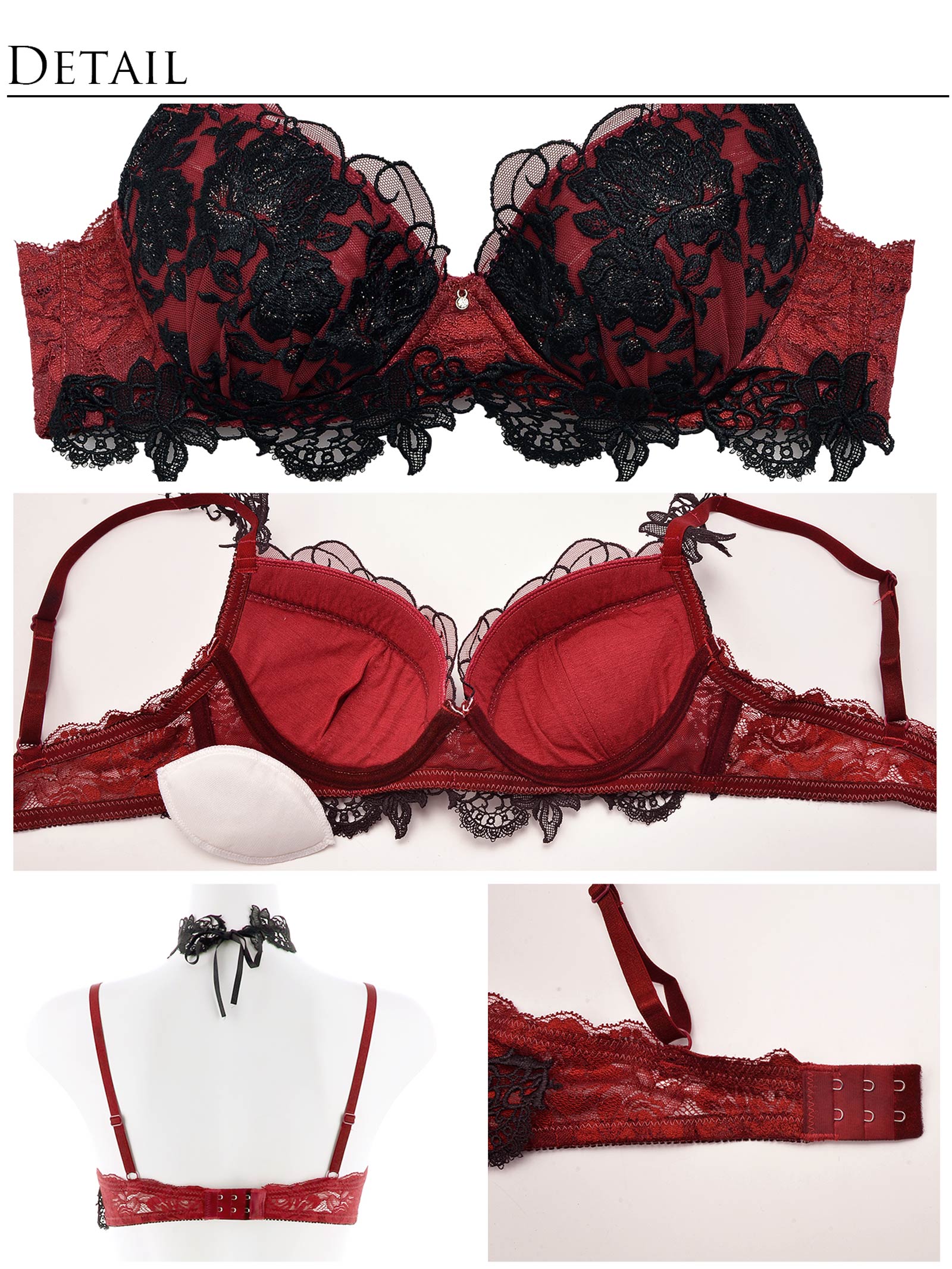 6/30新作!【明日花キララプロデュース/WhipBunny】Gorgeous Shine Rose Bra&Shorts / Bordeaux ゴージャスシャインローズブラ&ショーツ / ボルドー