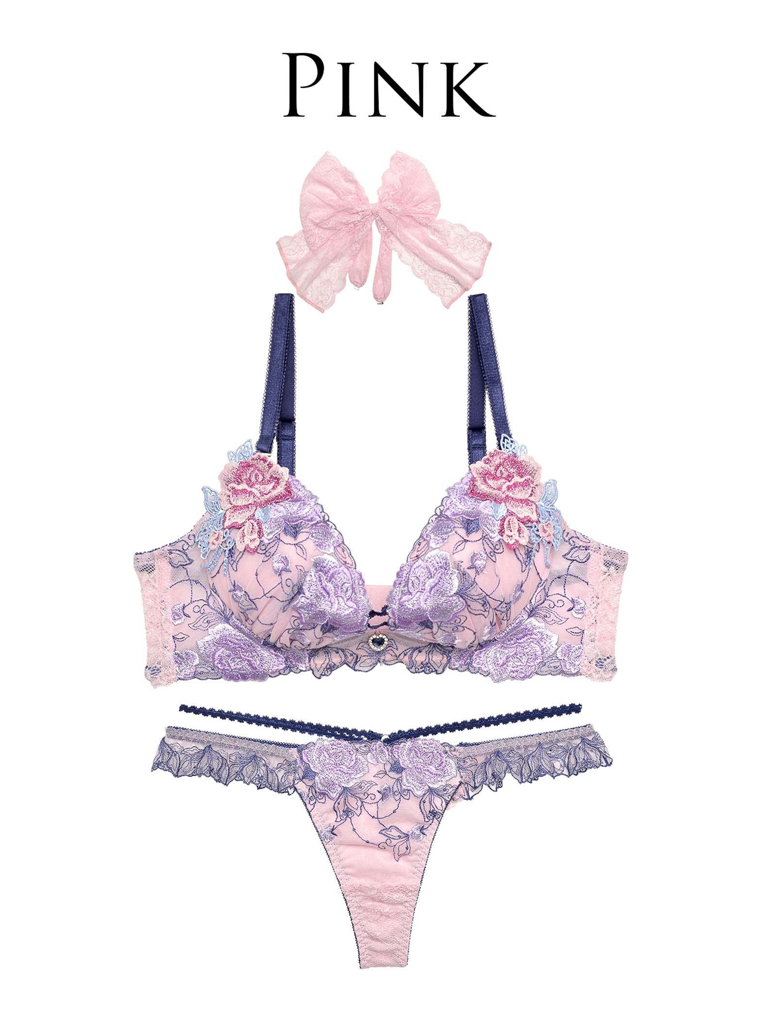 3/6新作!【明日花キララプロデュース/WhipBunny】 シャイニーグロスローズブラ&Tバック/ピンク