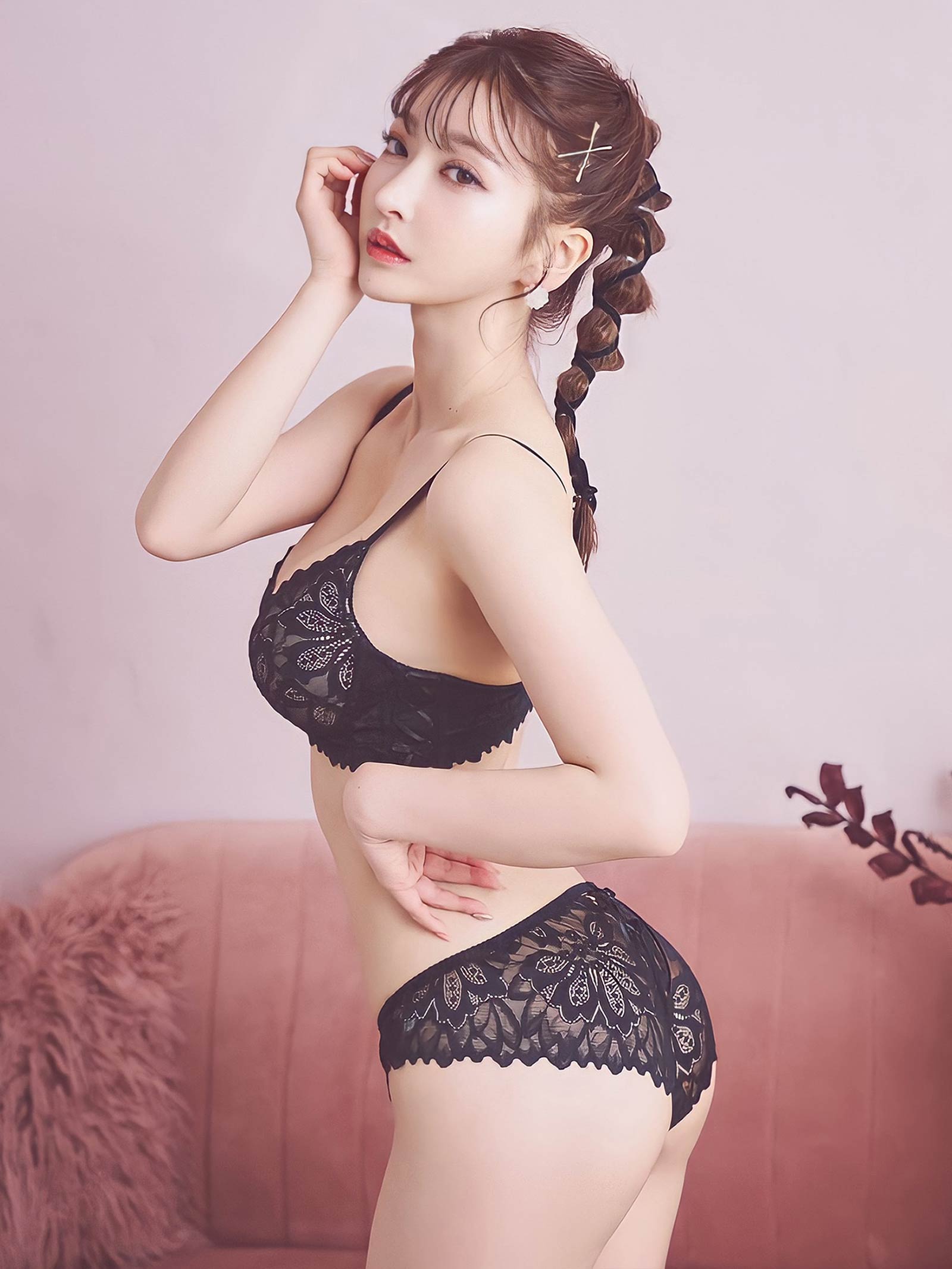 【Rちゃんプロデュース/LEMURA】Relax Lace Lingerie-フルバックセット-