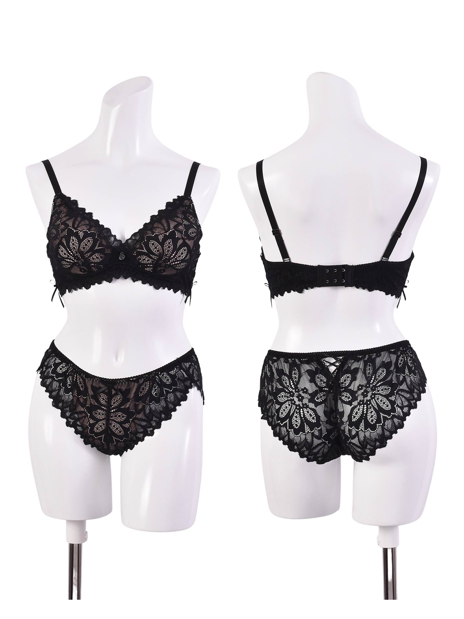 【Rちゃんプロデュース/LEMURA】Relax Lace Lingerie-フルバックセット-