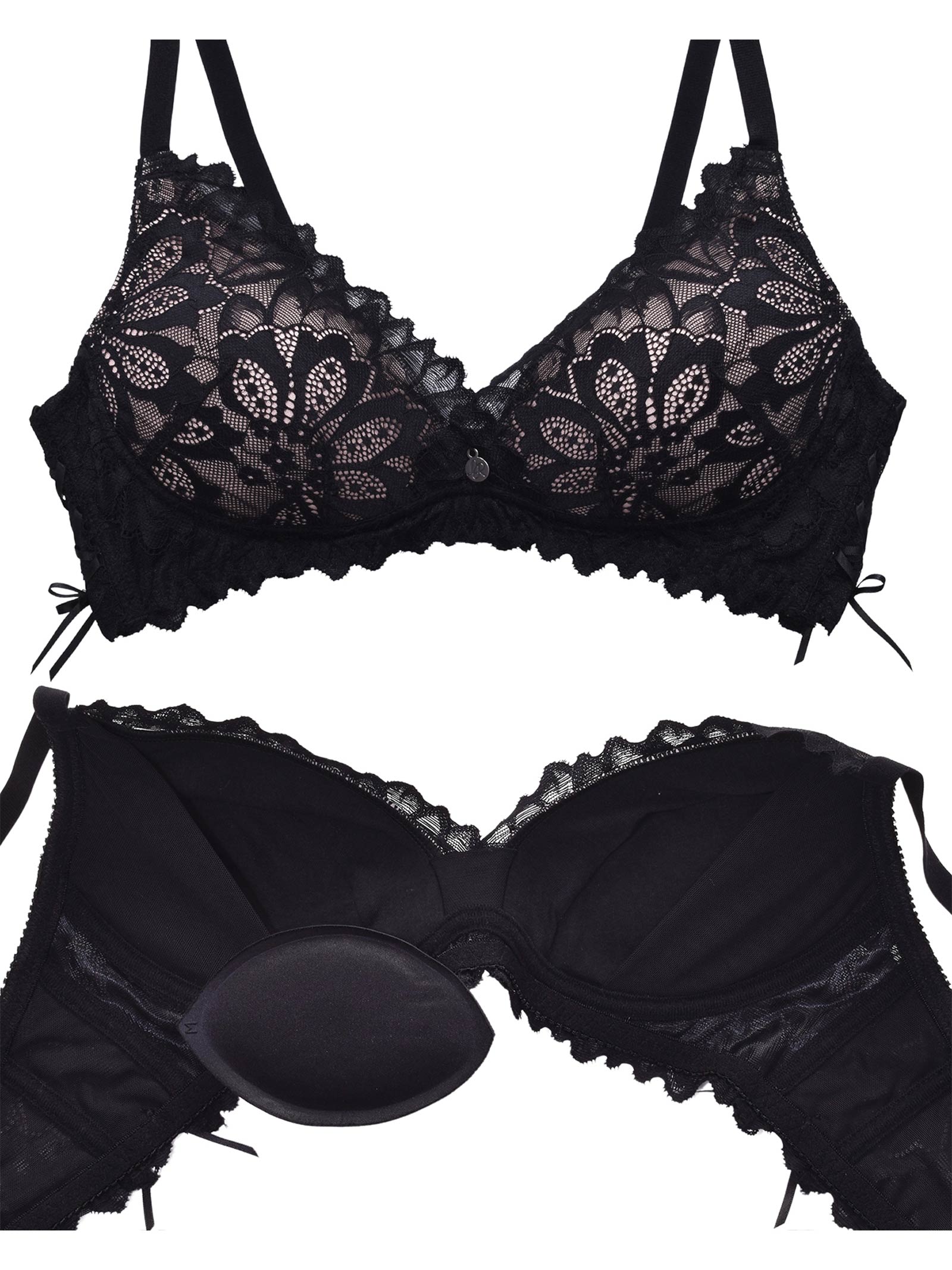 【Rちゃんプロデュース/LEMURA】Relax Lace Lingerie-フルバックセット-