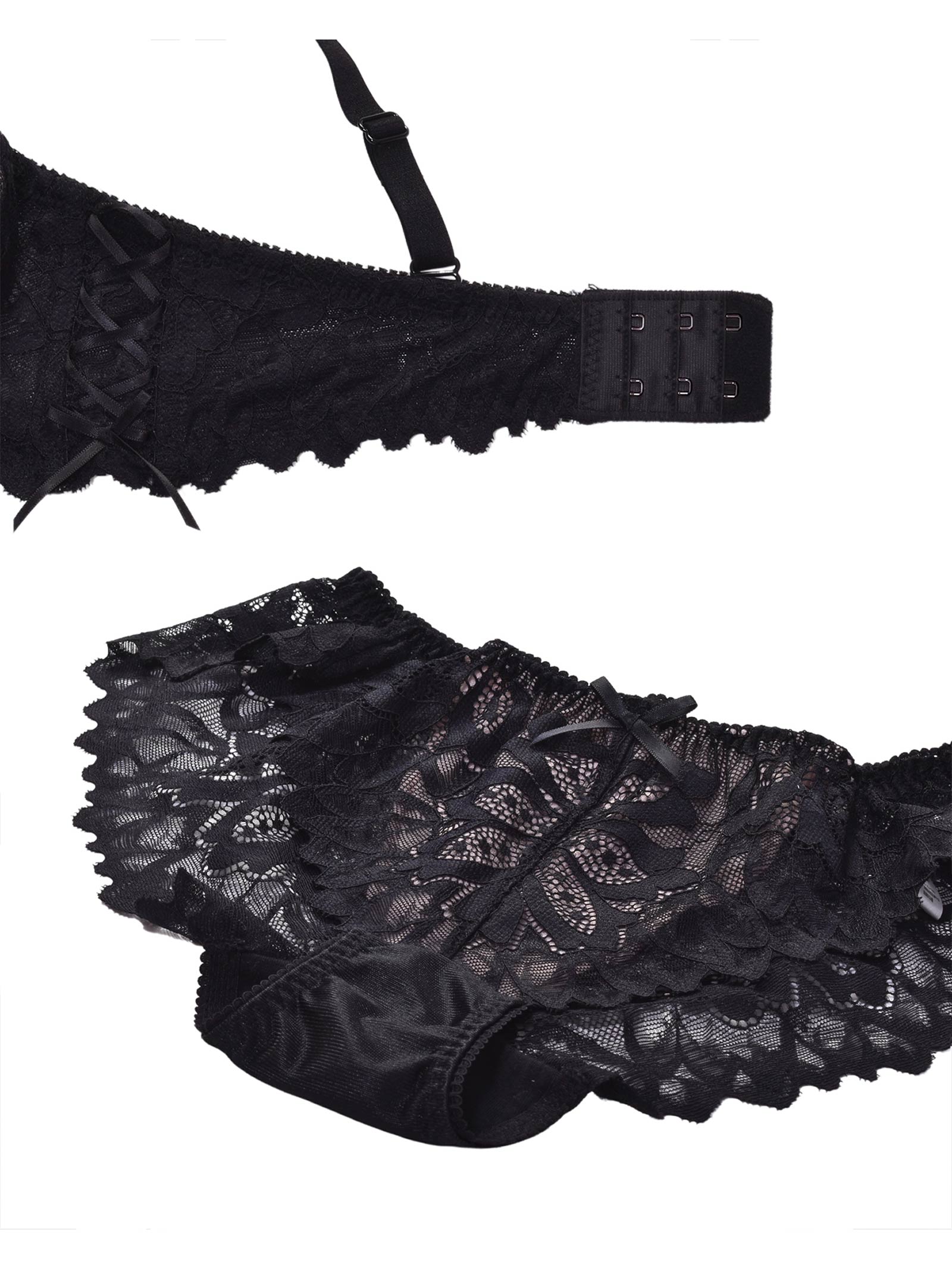 【Rちゃんプロデュース/LEMURA】Relax Lace Lingerie-フルバックセット-