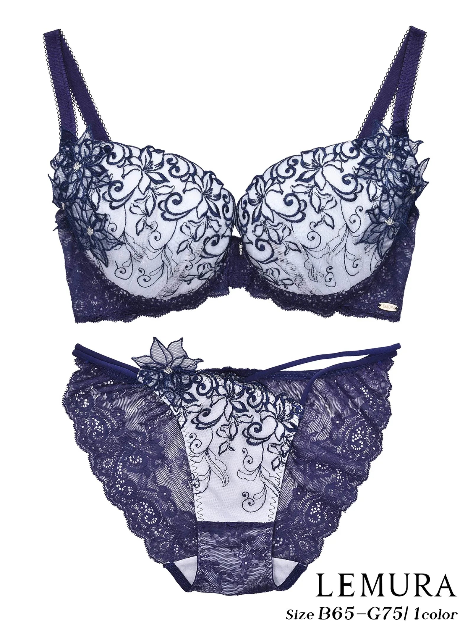 【LEMURA】Flower Motif Lingerie -フルバックセット- - 【公式】247Lingerie