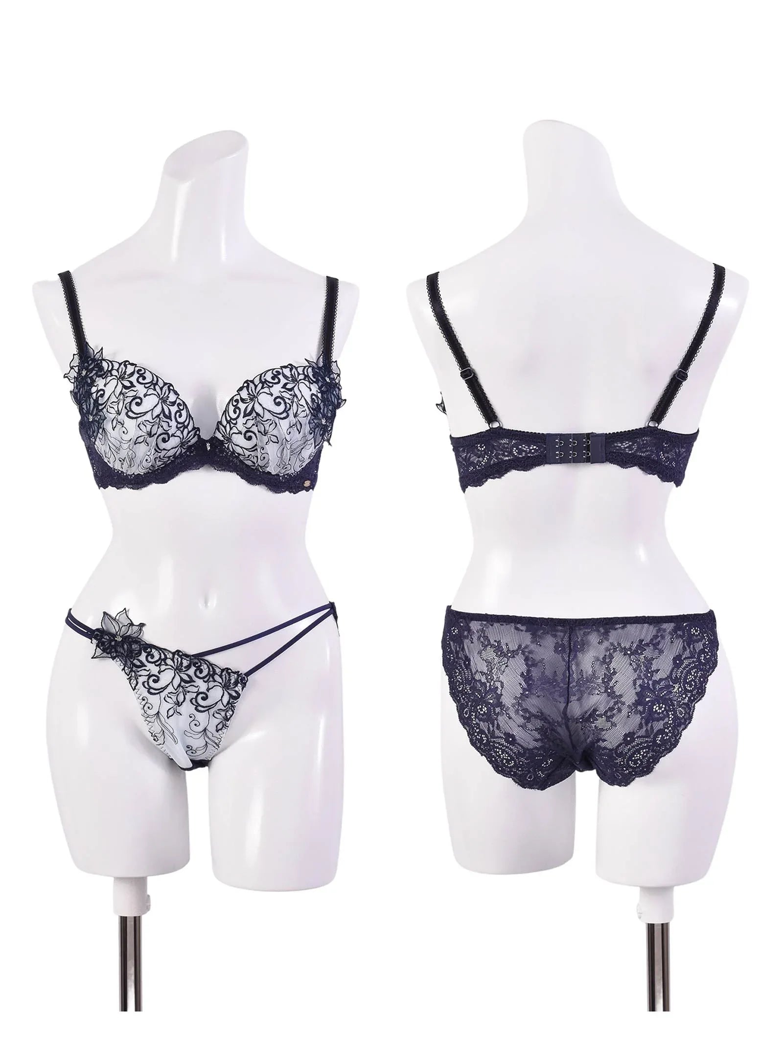 【LEMURA】Flower Motif Lingerie -フルバックセット- - 【公式】247Lingerie