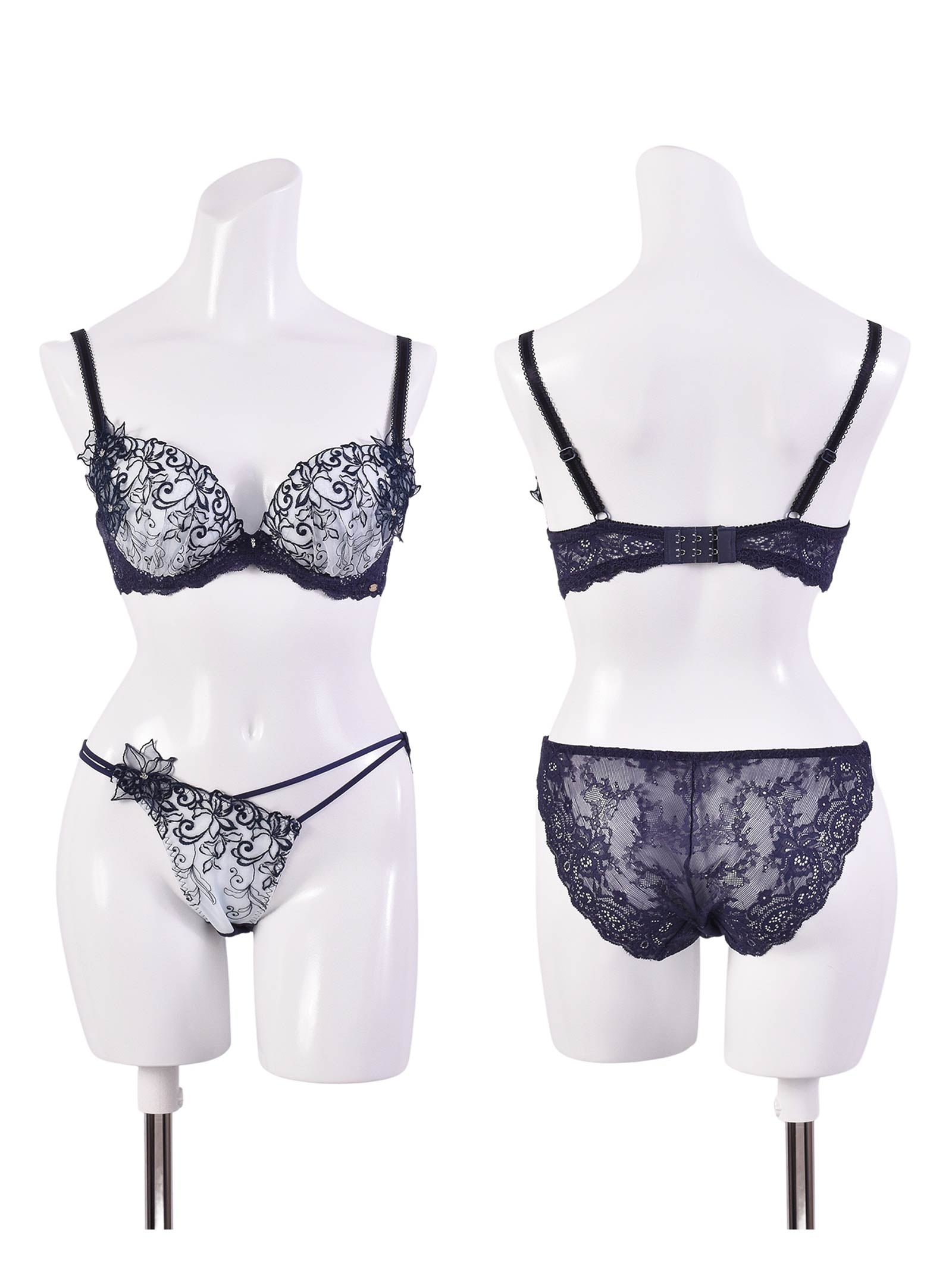 【Rちゃんプロデュース/LEMURA】Flower Motif Lingerie -フルバックセット-