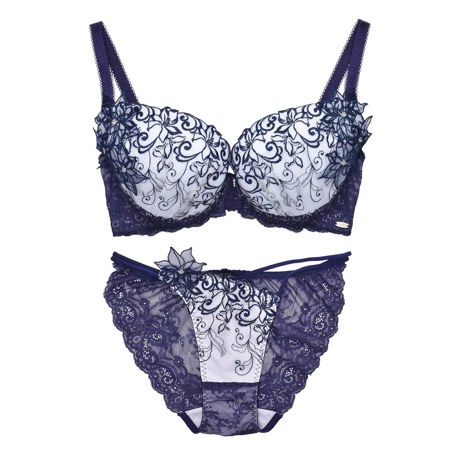 【LEMURA】Flower Motif Lingerie -フルバックセット- - 【公式】247Lingerie