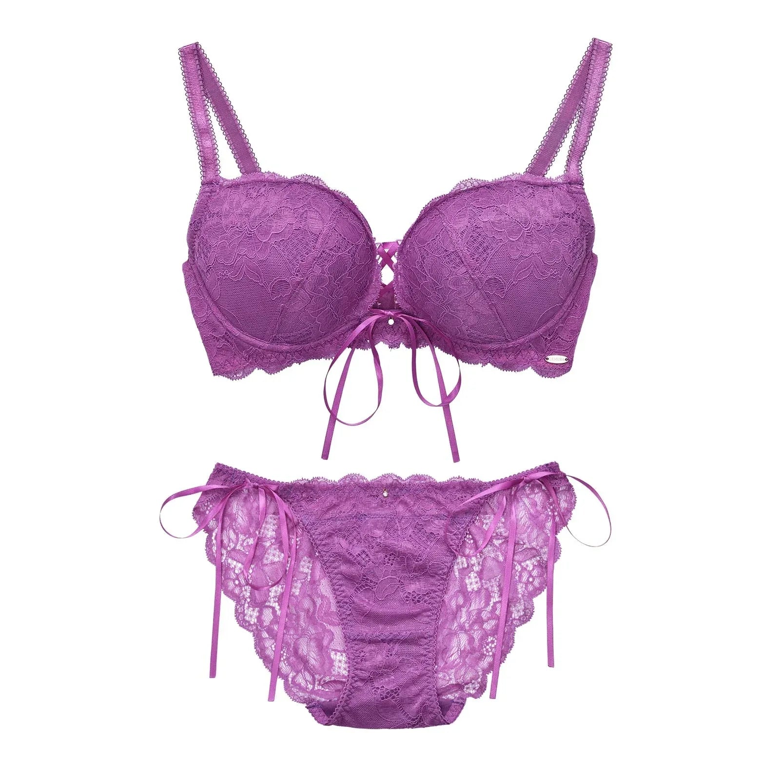 【LEMURA】LaceUp Ribbon Lingerie-フルバックセット- - 【公式】247Lingerie