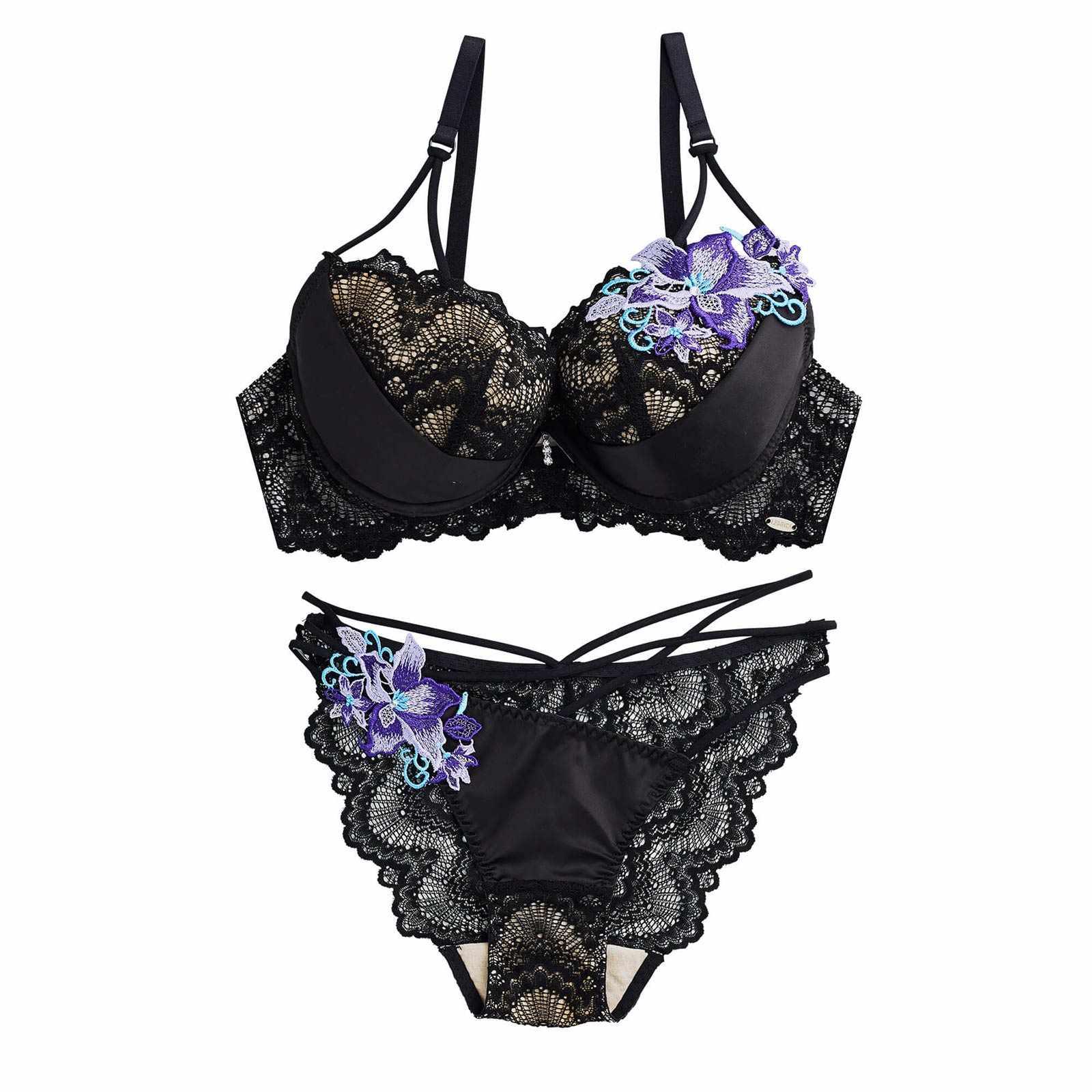 【LEMURA】Chemical Motif Satin Lingerie-フルバックセット- - 【公式】247Lingerie