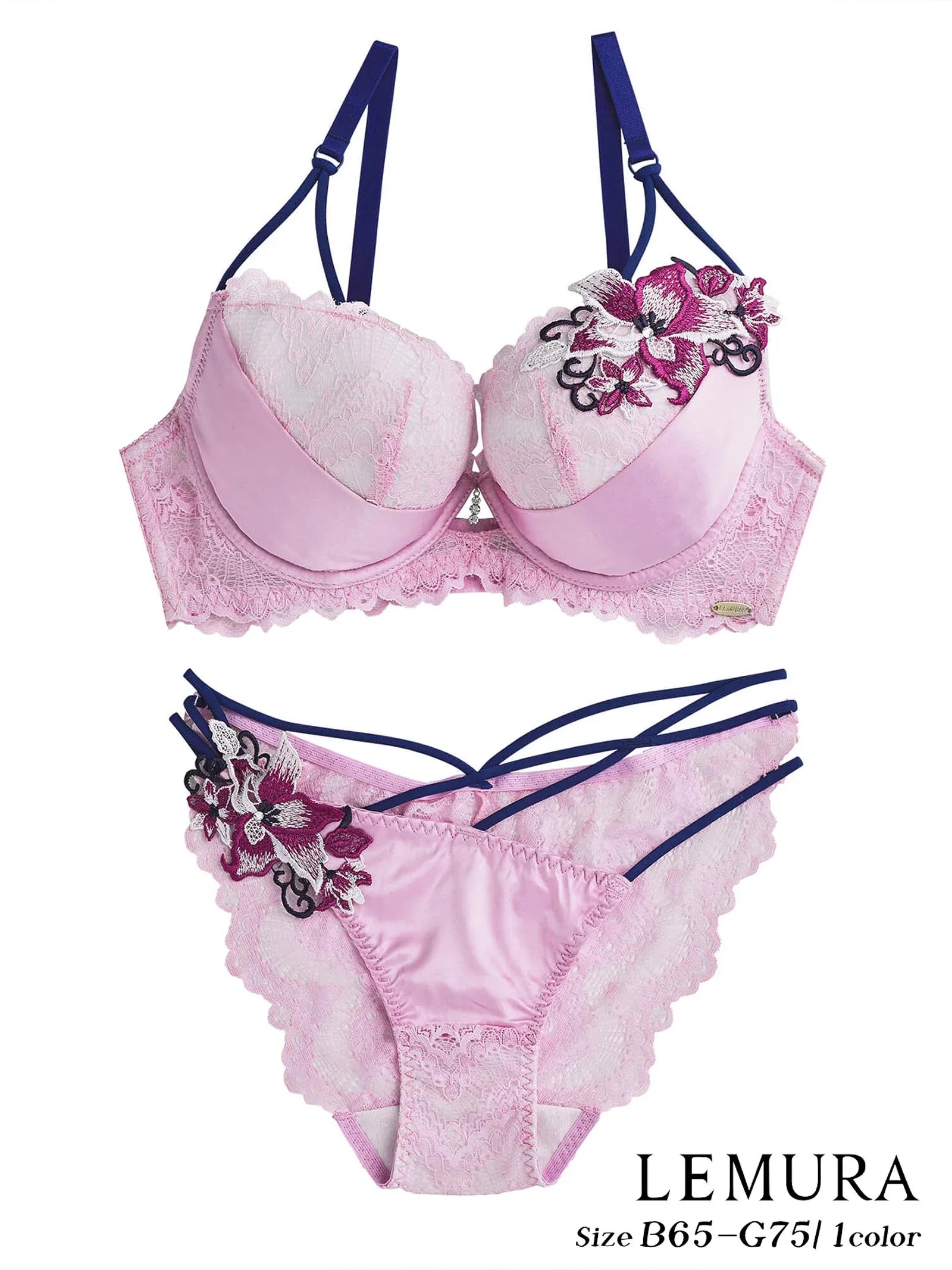 【LEMURA】Chemical Motif Satin Lingerie-フルバックセット- - 【公式】247Lingerie