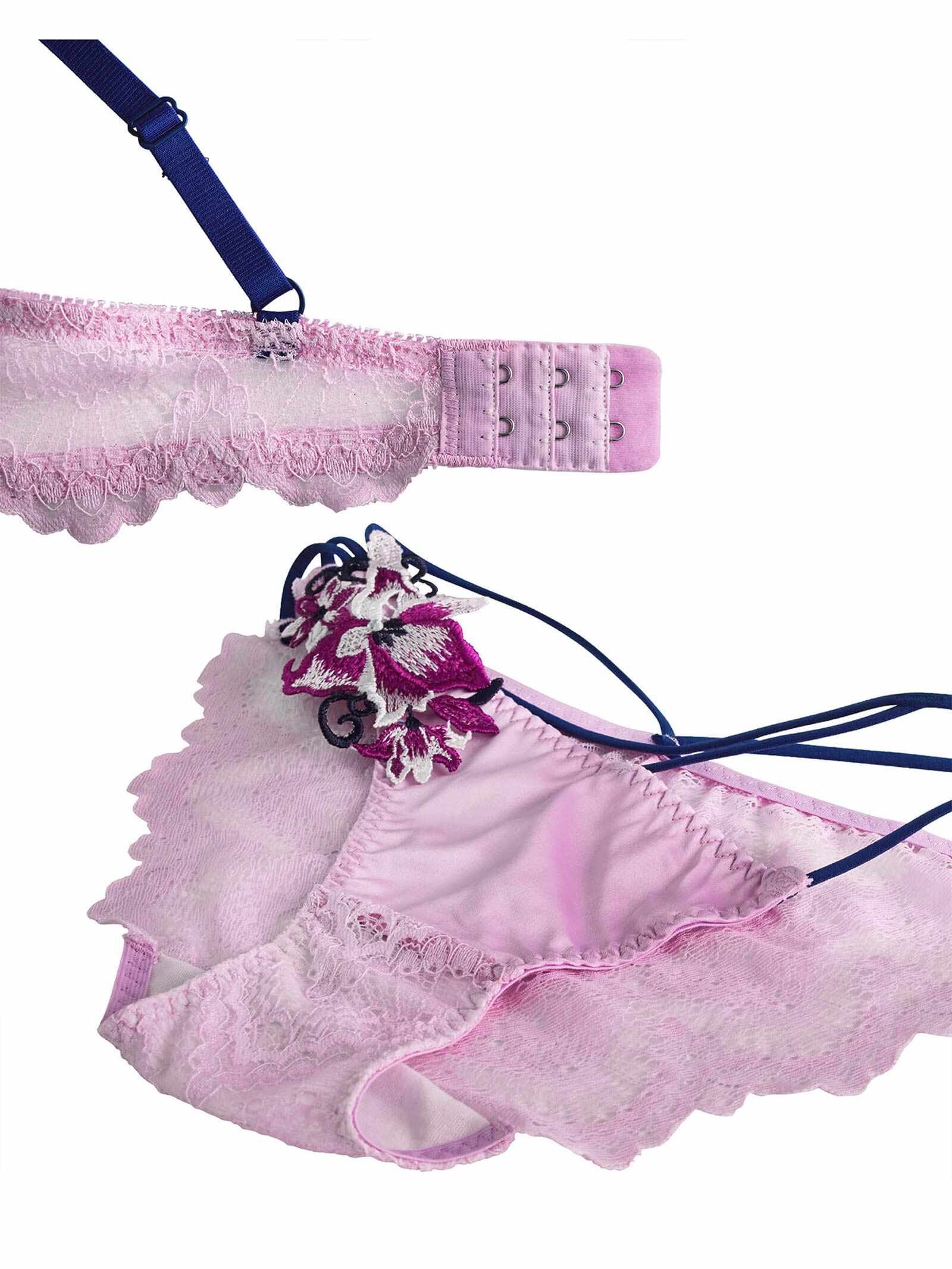 【Rちゃんプロデュース/LEMURA】Chemical Motif Satin Lingerie
-フルバックセット-