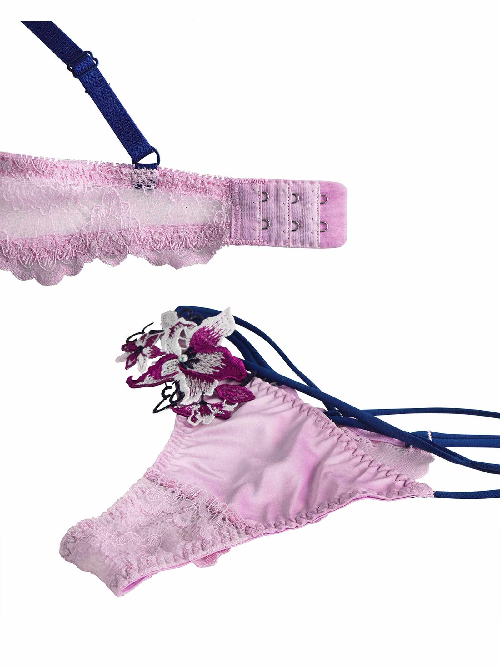 【Rちゃんプロデュース/LEMURA】Chemical Motif Satin Lingerie
-Tバックセット-