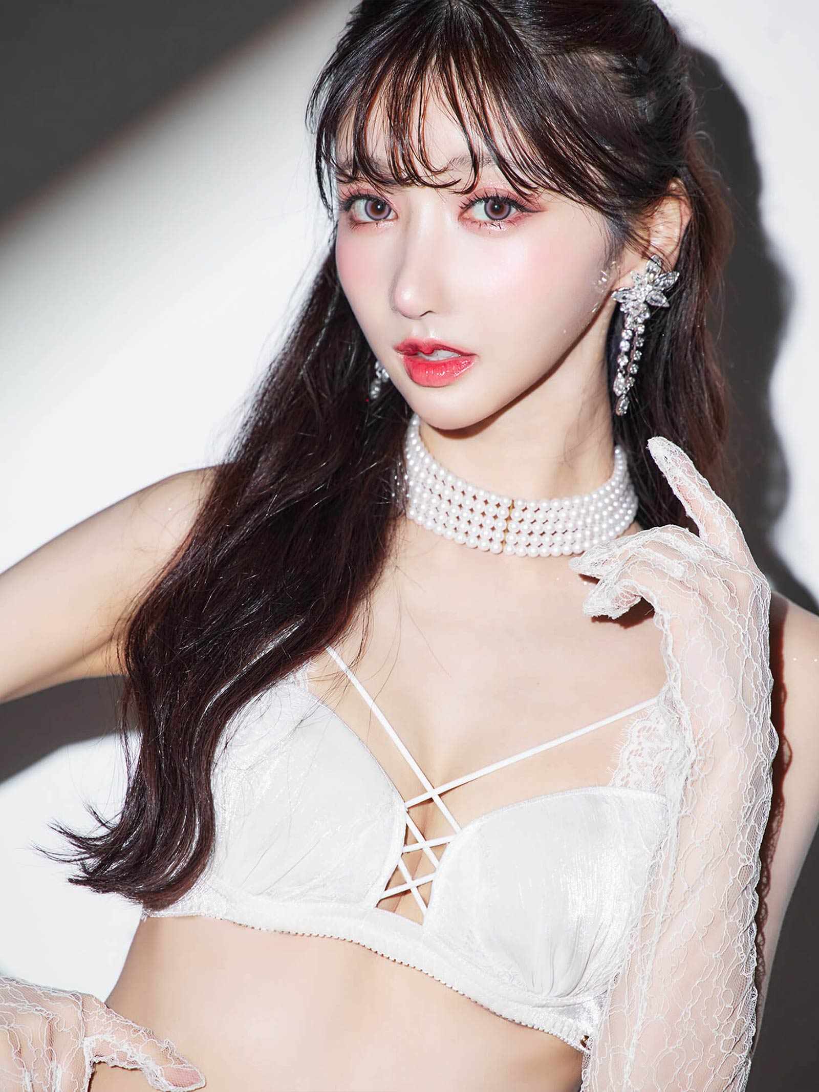 【Rちゃんプロデュース/LEMURA】Chiffon&Eyelash Lace Lingerie
-フルバックセット-