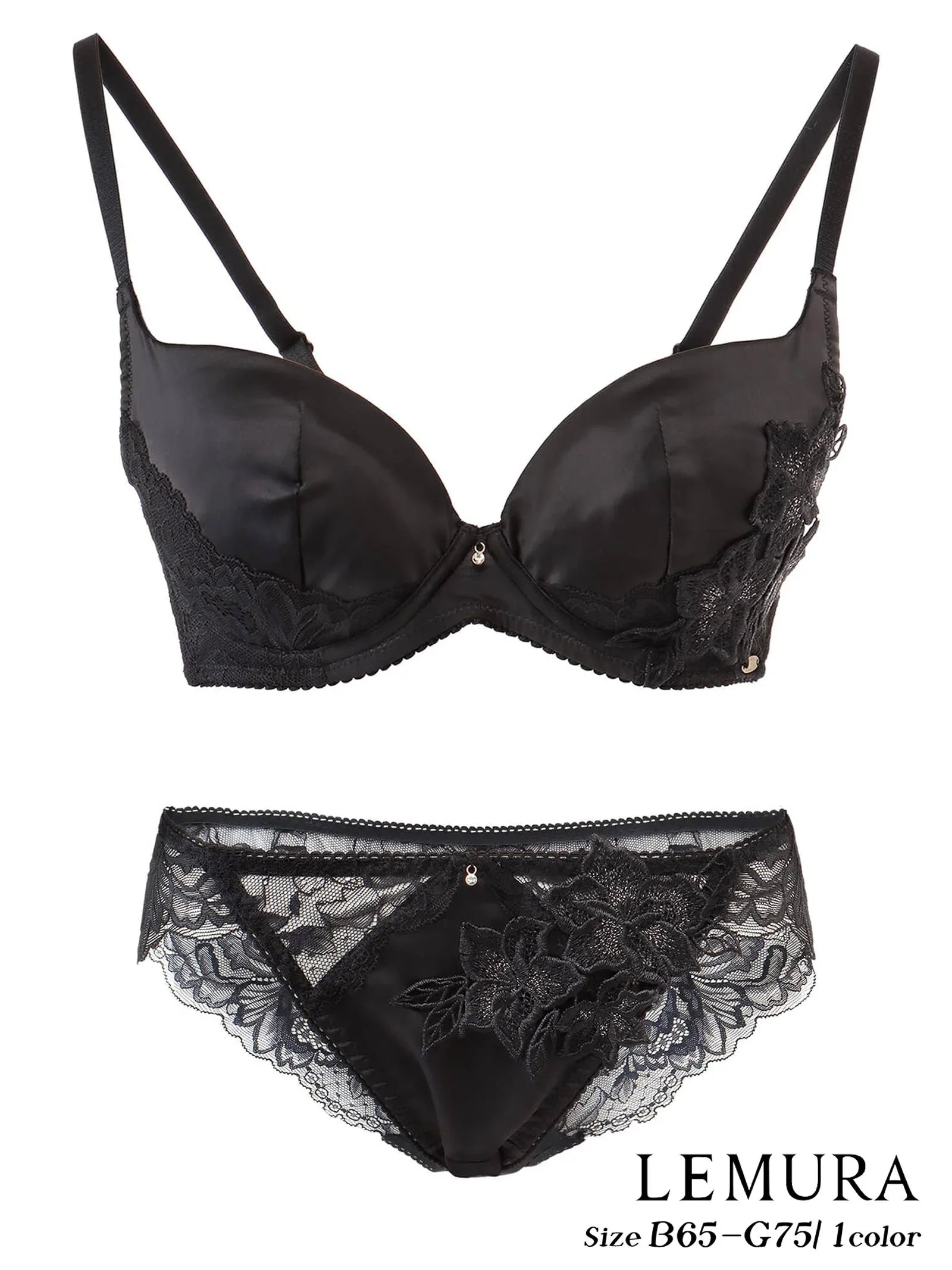 【LEMURA】Satin chemicalmotif Lingerie -フルバックセット- - 【公式】247Lingerie