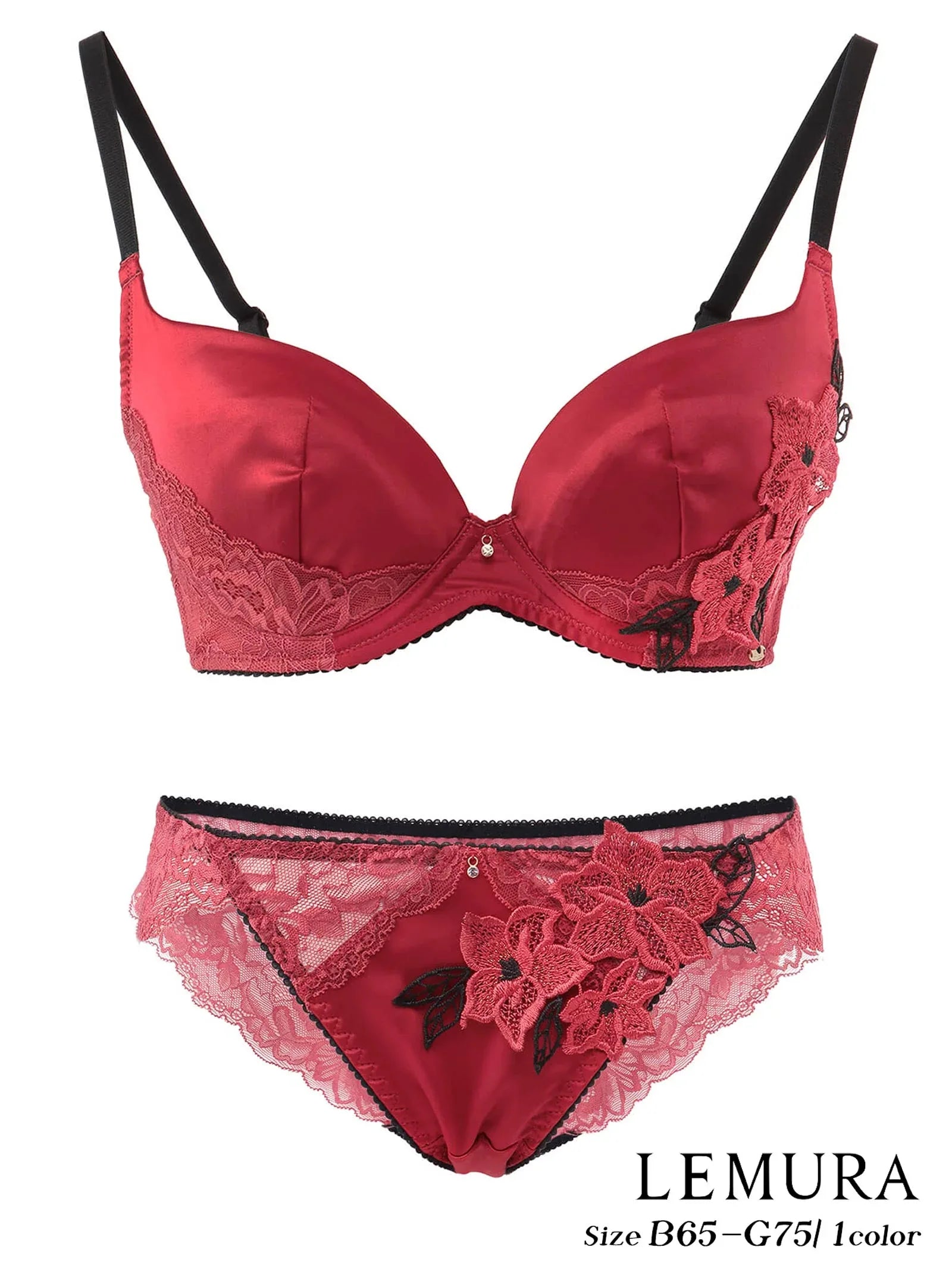【LEMURA】Satin chemicalmotif Lingerie -フルバックセット- - 【公式】247Lingerie