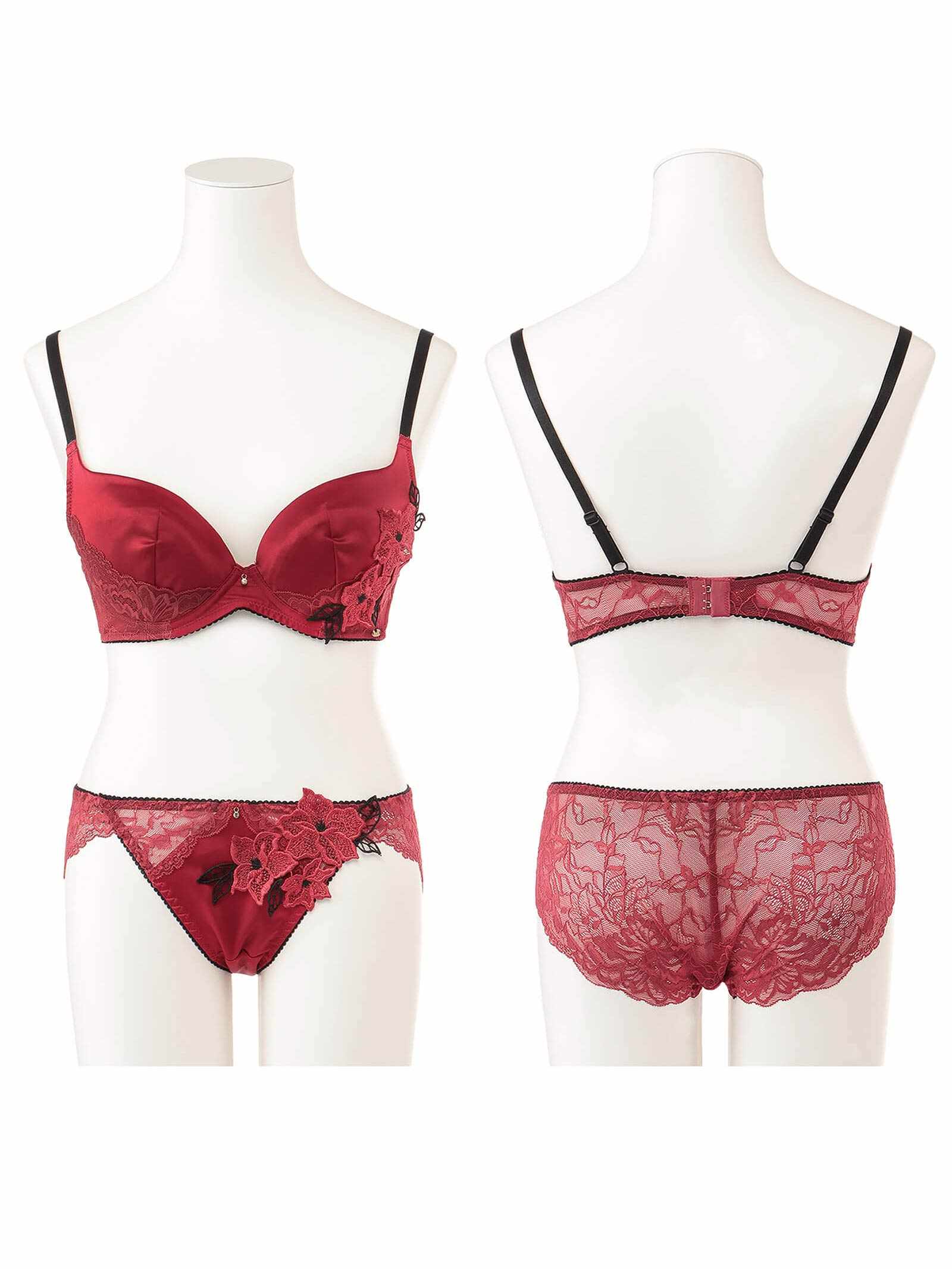 2/8新作!【Rちゃんプロデュース/LEMURA】Satin chemicalmotif Lingerie -フルバックセット-