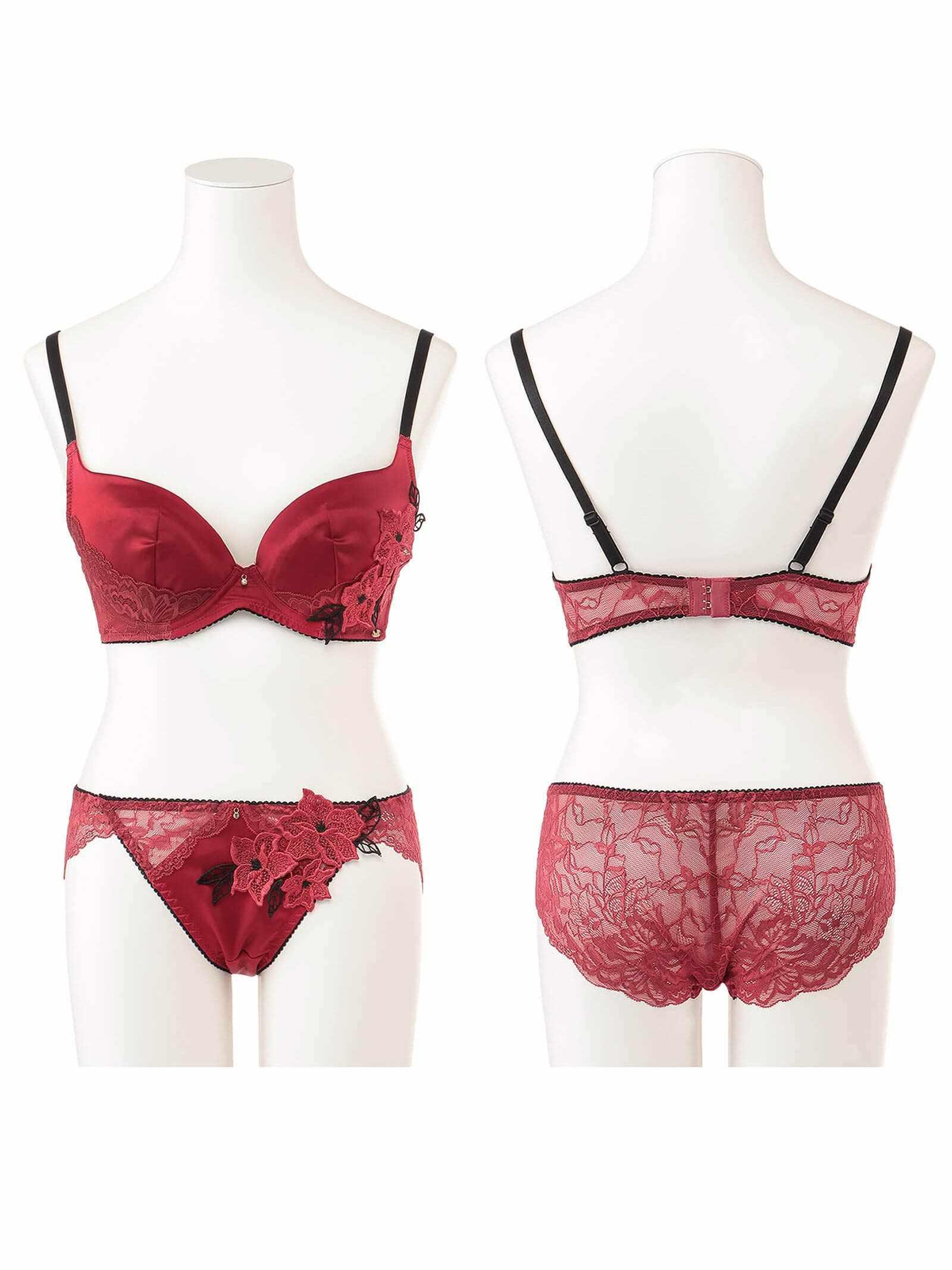 【LEMURA】Satin chemicalmotif Lingerie -フルバックセット- - 【公式】247Lingerie